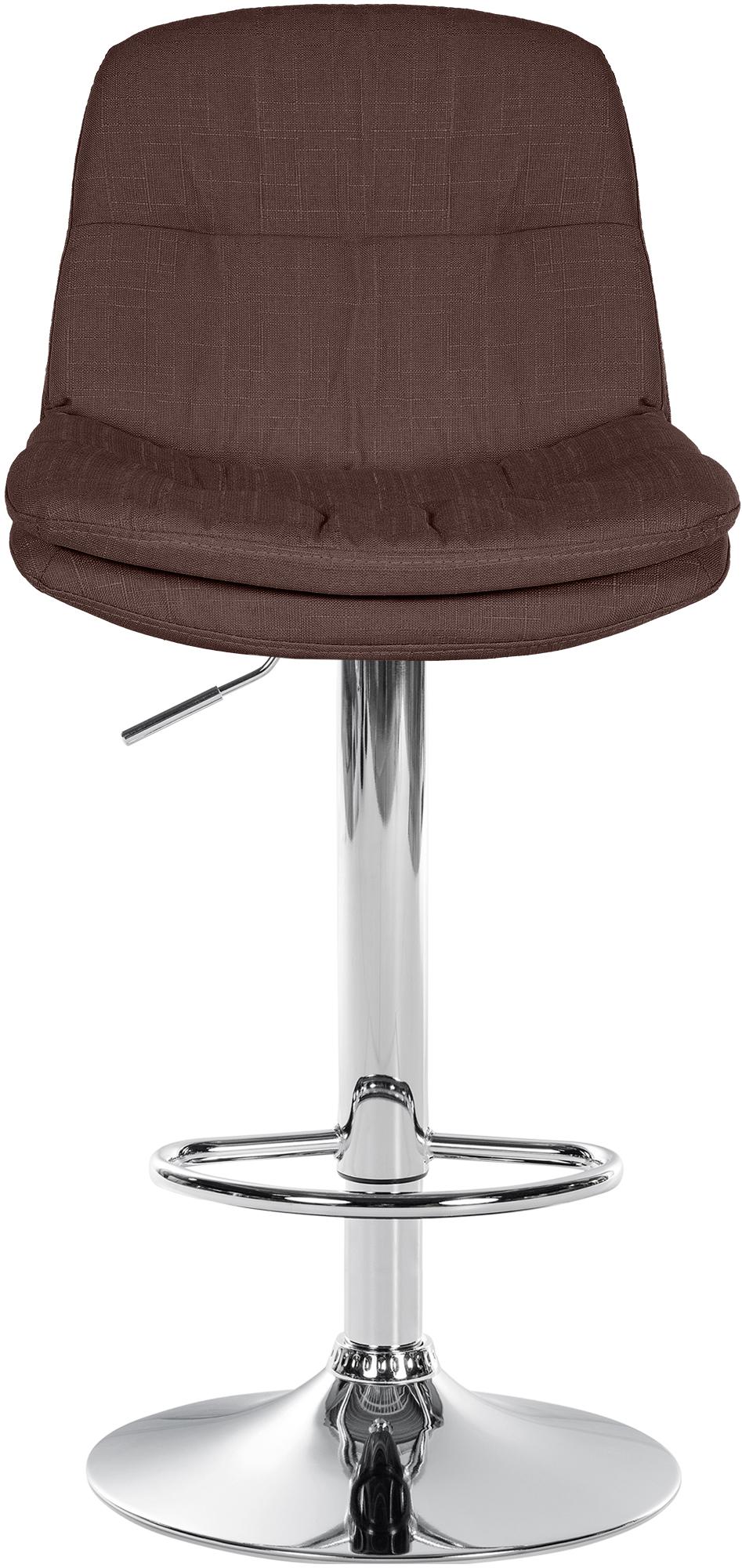 Barhocker Laurel Stoff chrom, braun