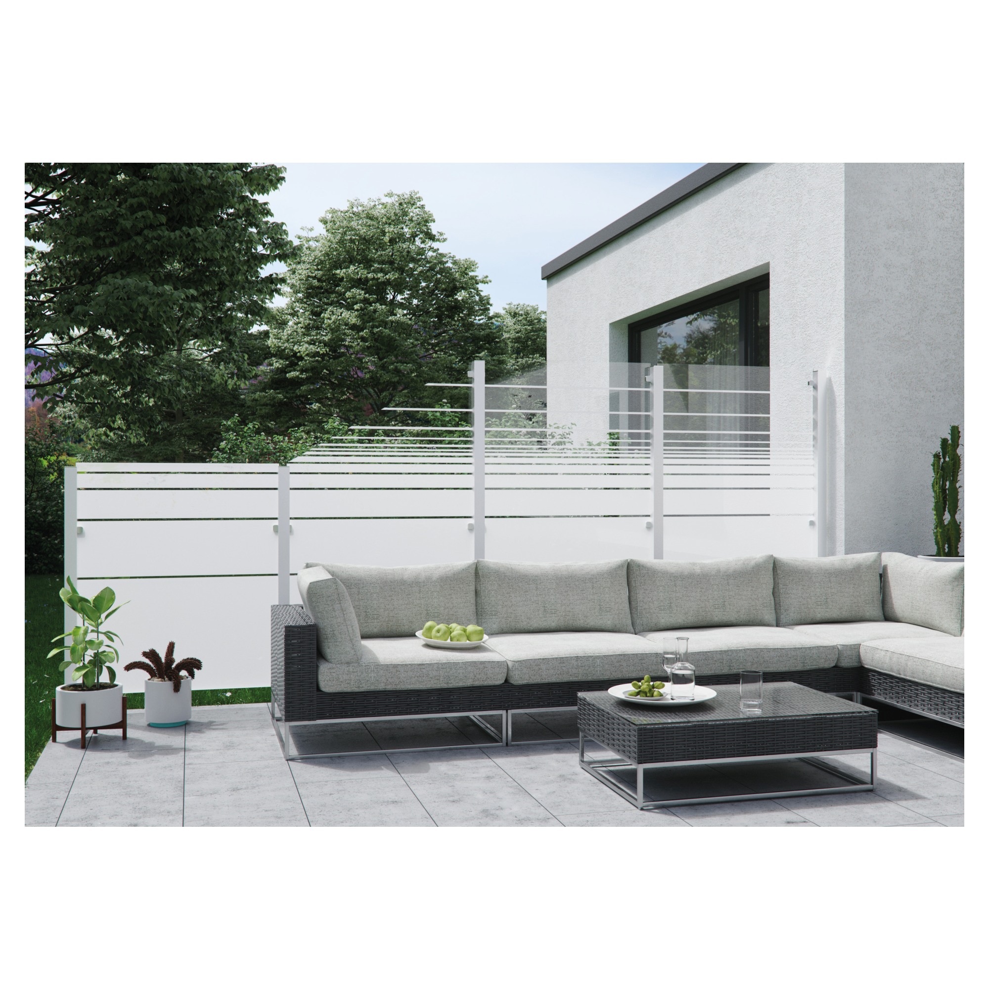 VETRO TÜR-Glasscheibe, 987 x 1800 mm, DIN Links, Streifen Dekor 81 satiniert