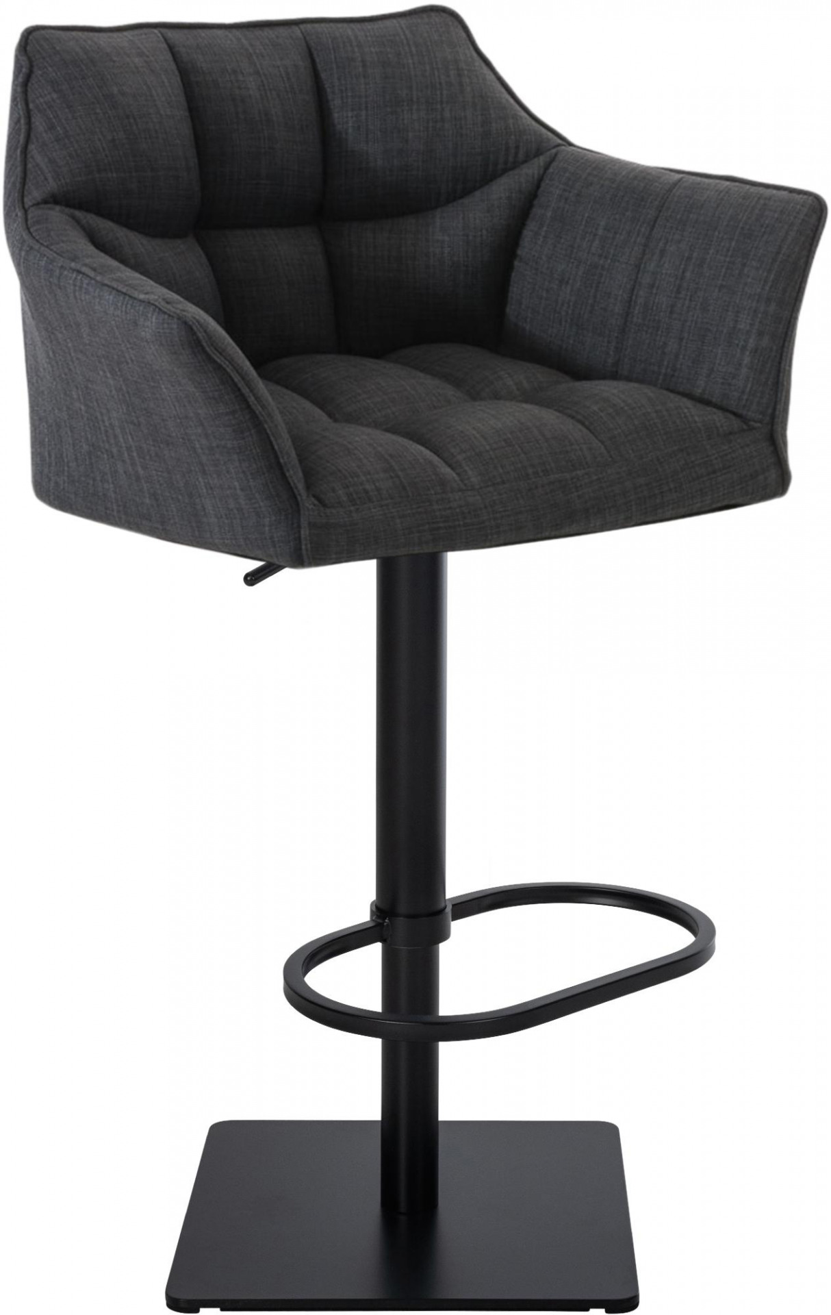 Barhocker Damaso B Stoff, dunkelgrau
