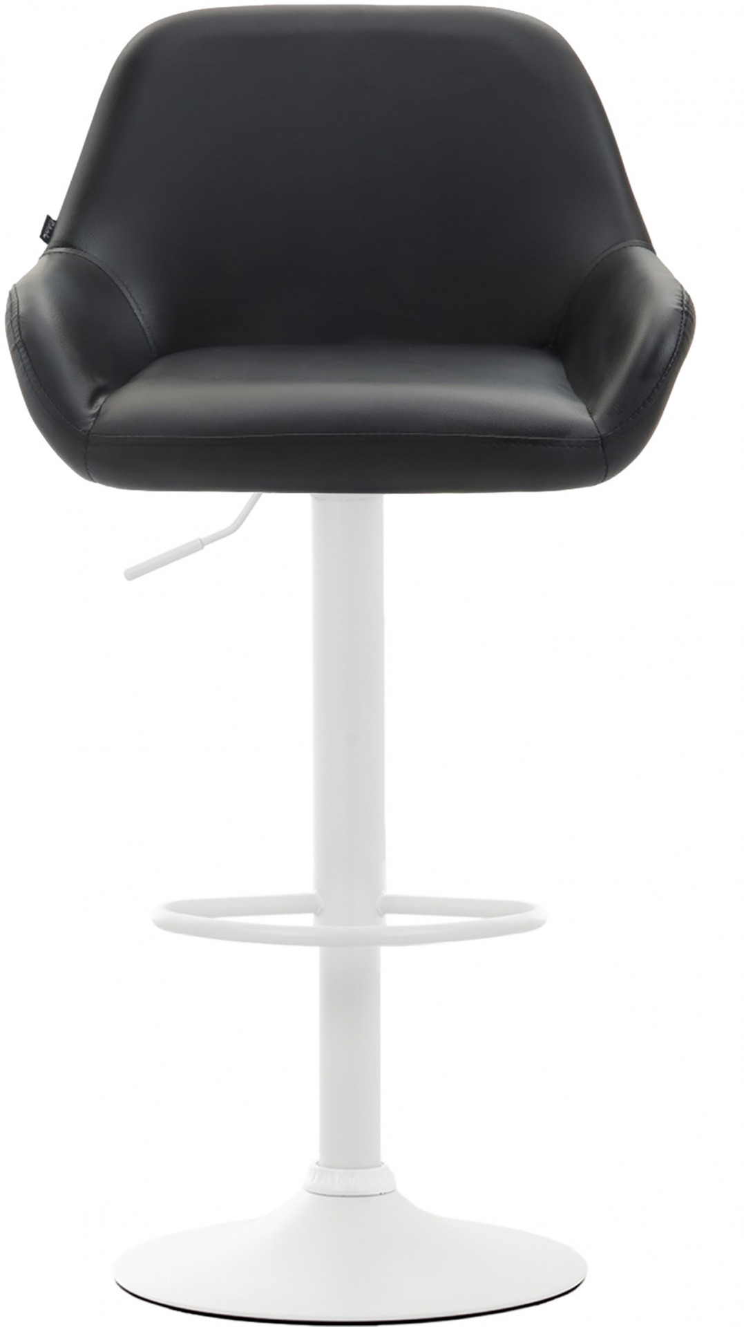 2er Set Barhocker Braga Kunstleder weiß, schwarz