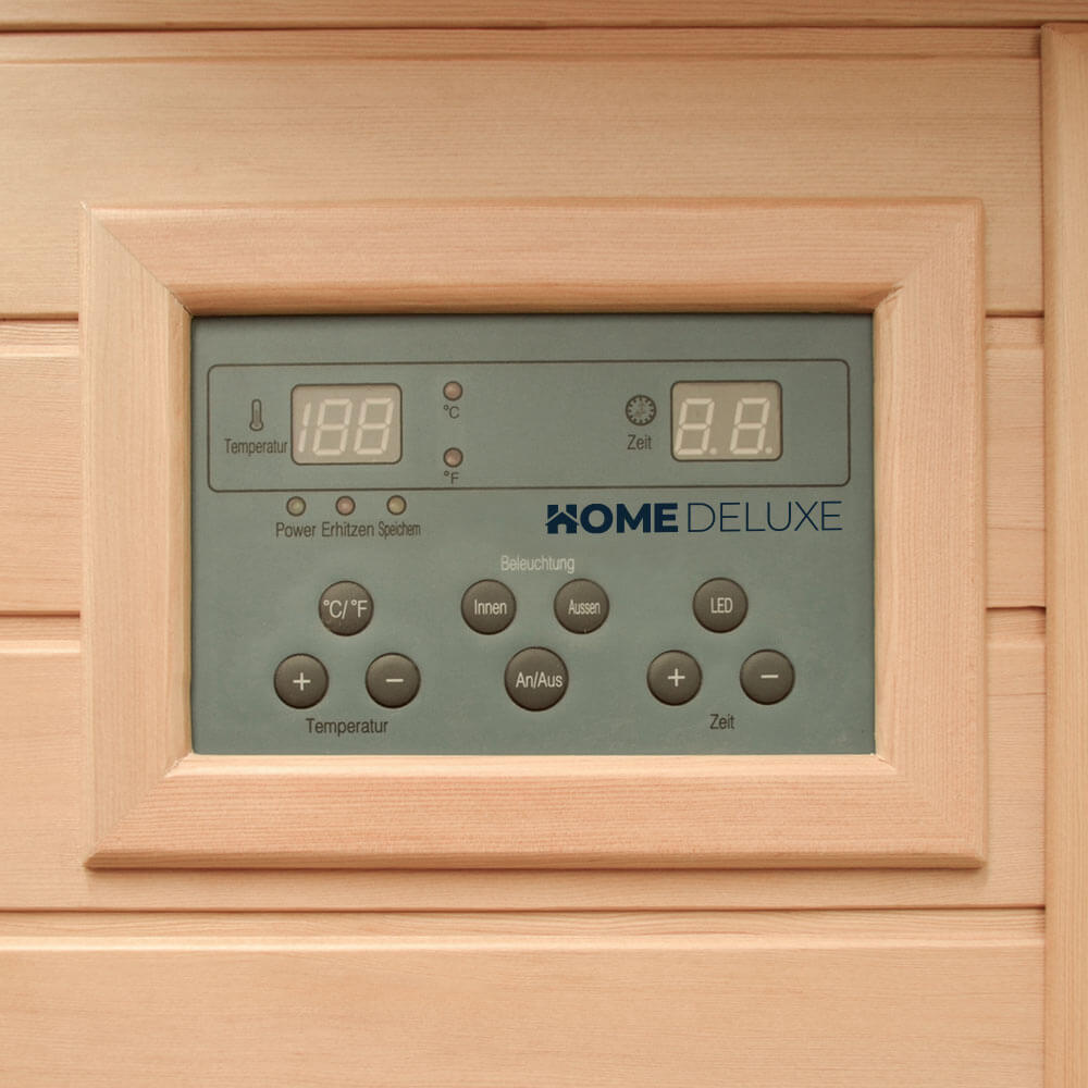 Infrarotkabine mit Vollspektrumstrahler REDSUN M - 120 x 105 cm für 2 Personen
