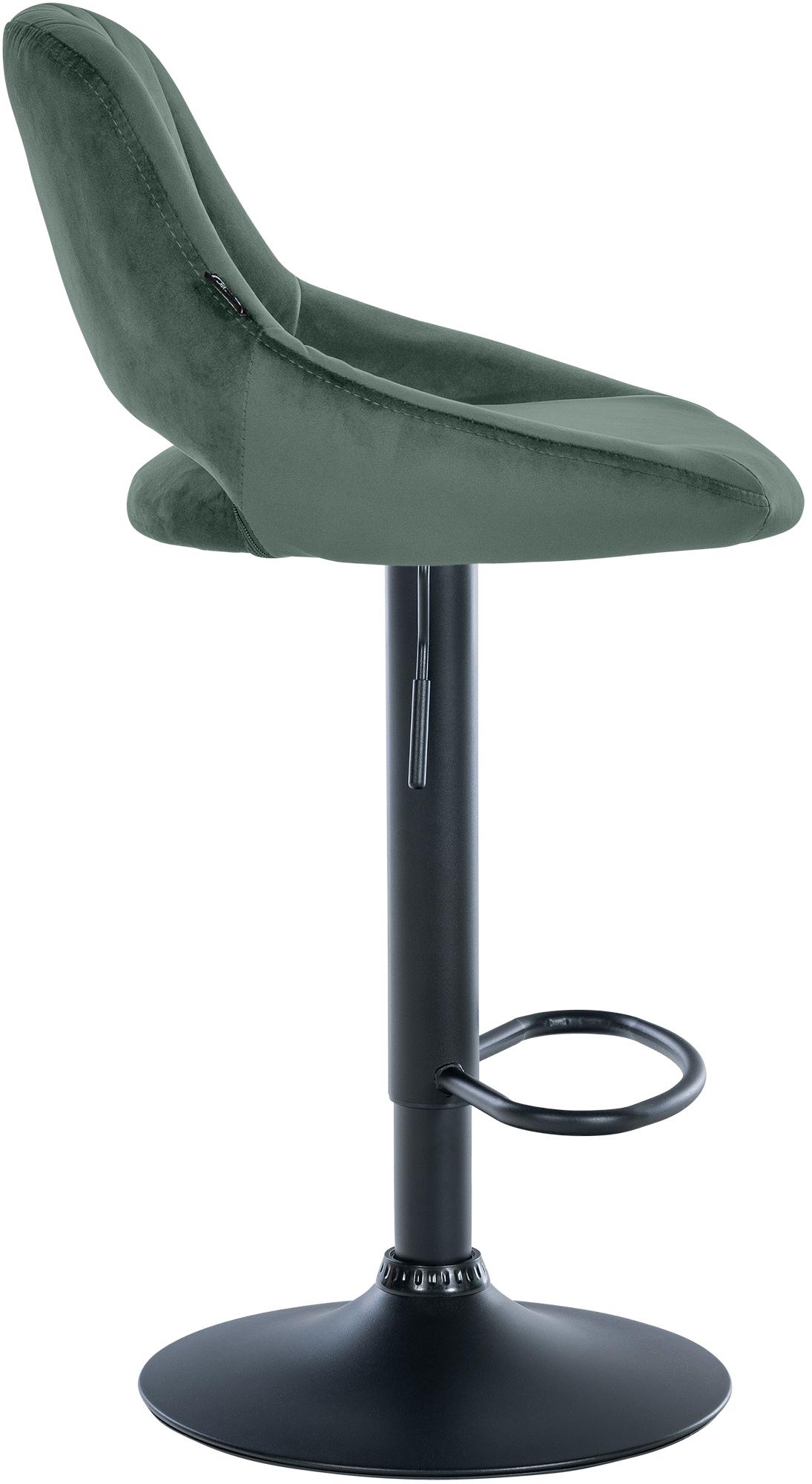 Barhocker Milet Samt schwarz, grün