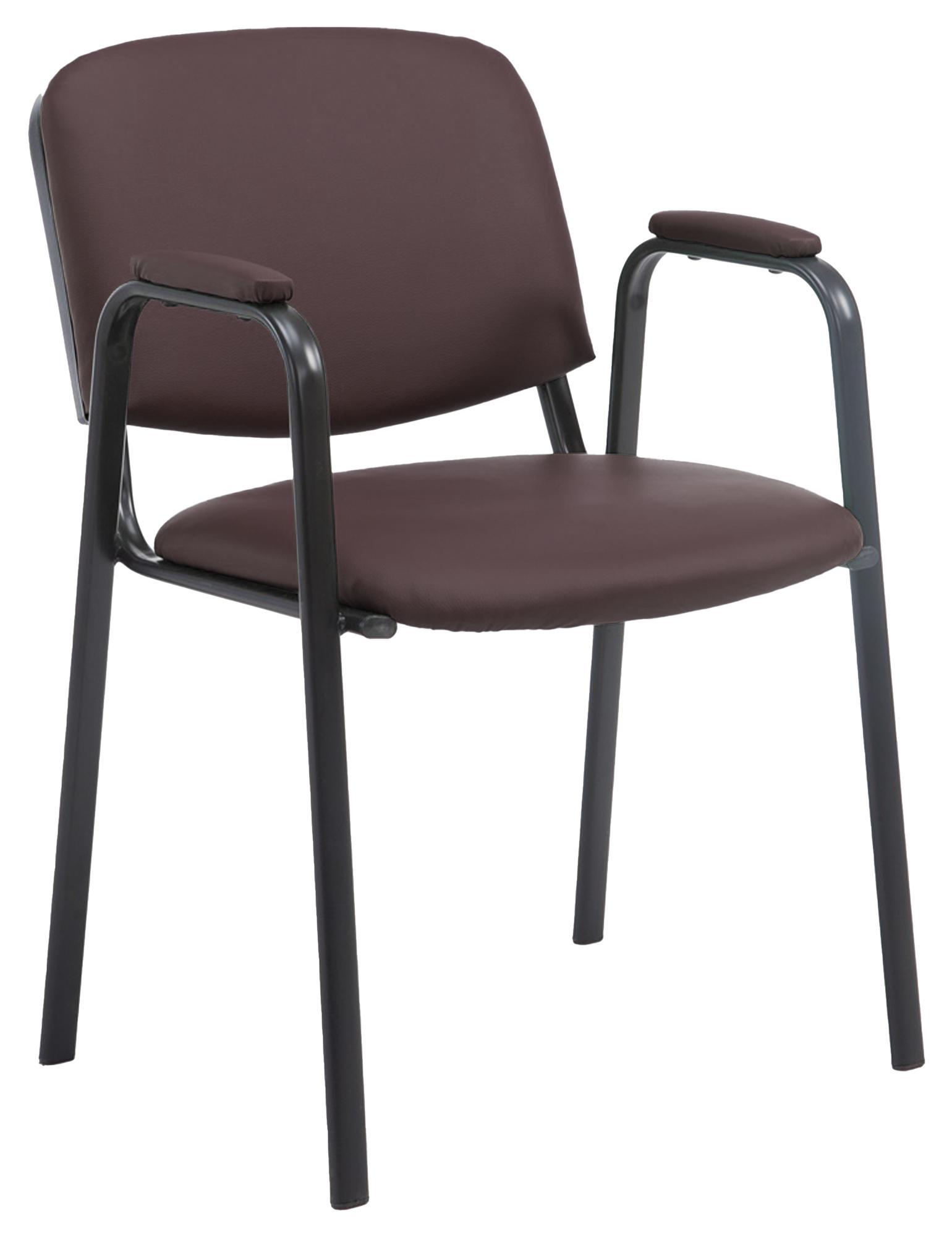 Besucherstuhl Ken PRO Kunstleder, braun