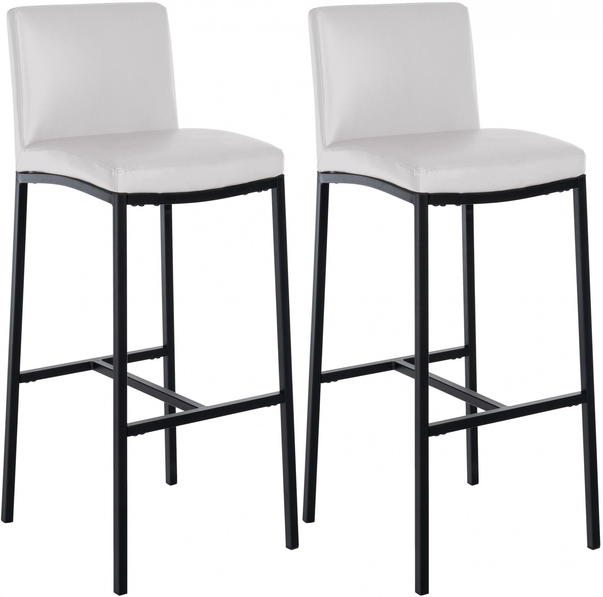 2er Set Barhocker Freeport Kunstleder B, weiß
