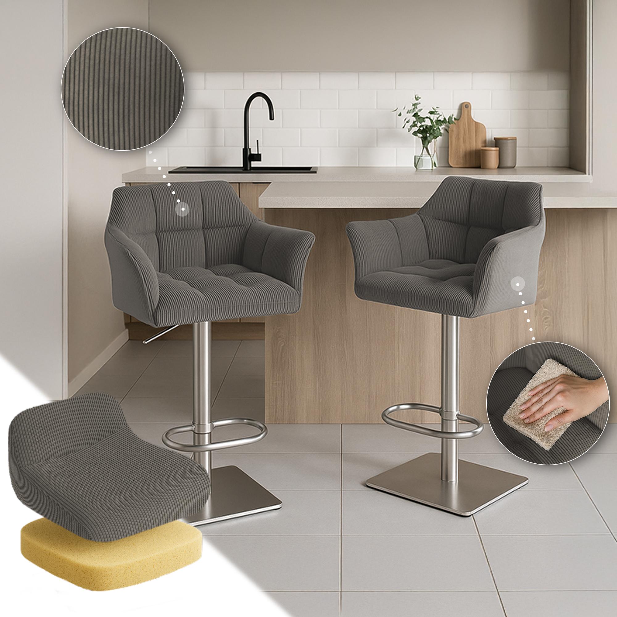 Barhocker Damaso E Cord, taupe