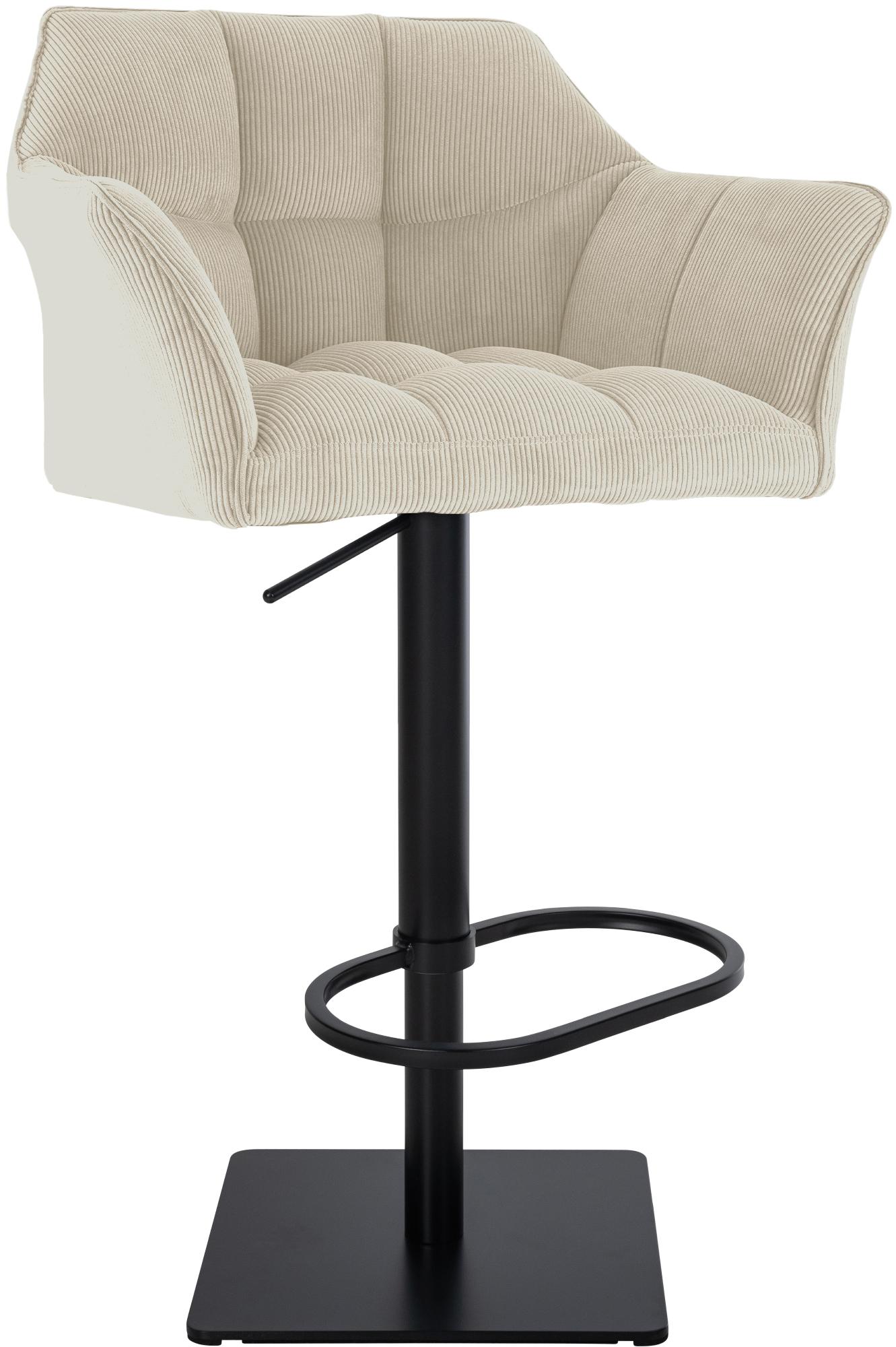 Barhocker Damaso B Cord, creme