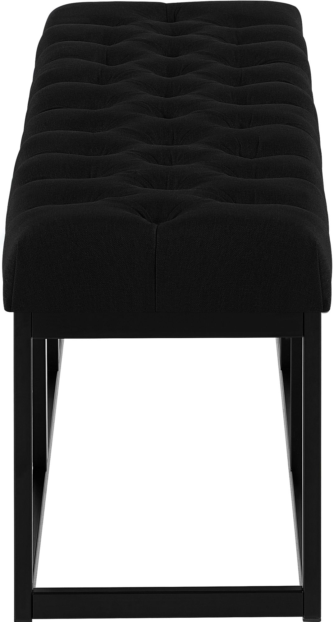 Sitzbank Amun Stoff Schwarz 150 cm, schwarz