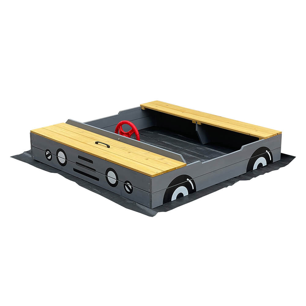 Sandkasten aus Holz KIDDY - Hellgrau