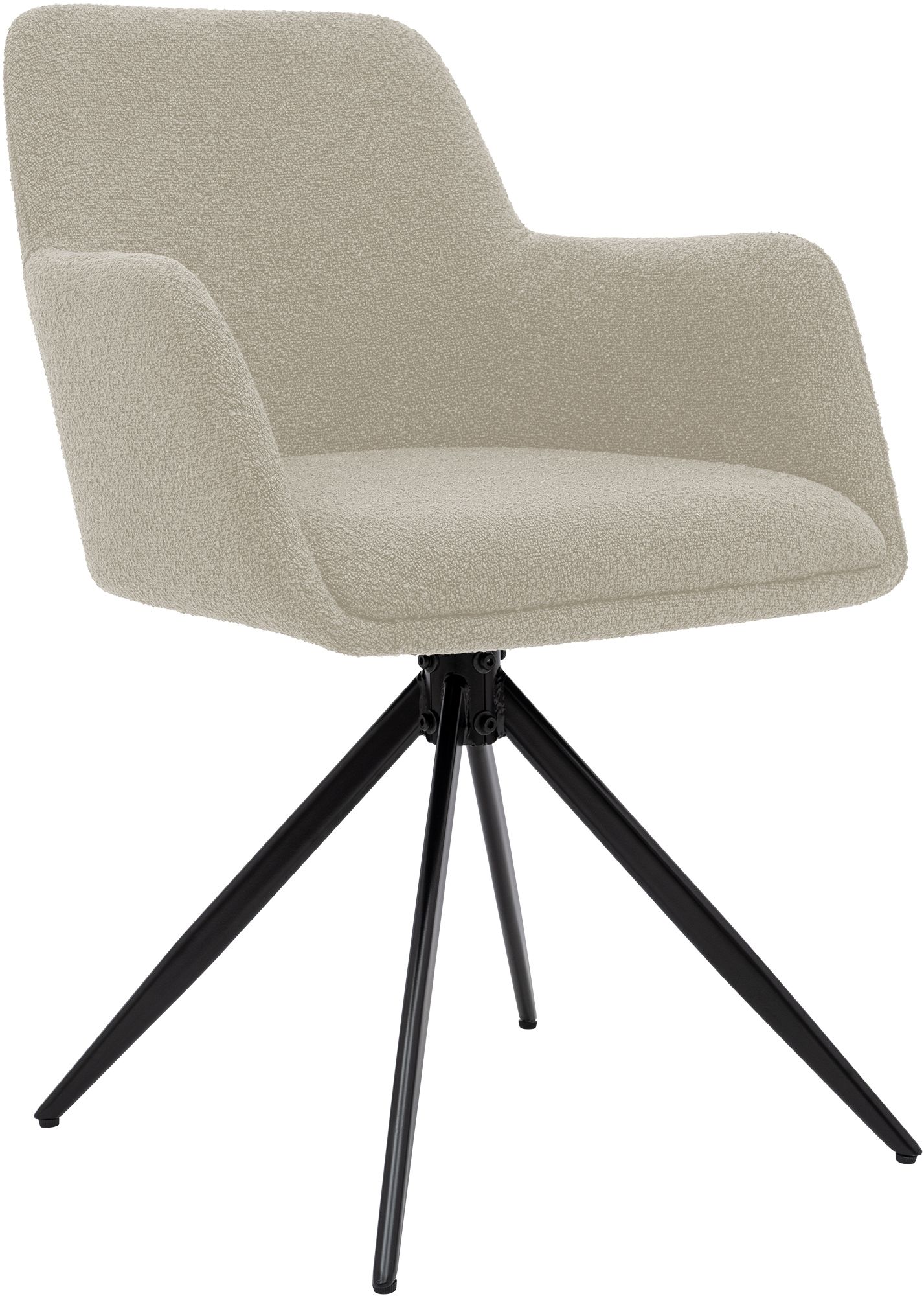 Esszimmerstuhl Olema Stoff Teddy, taupe
