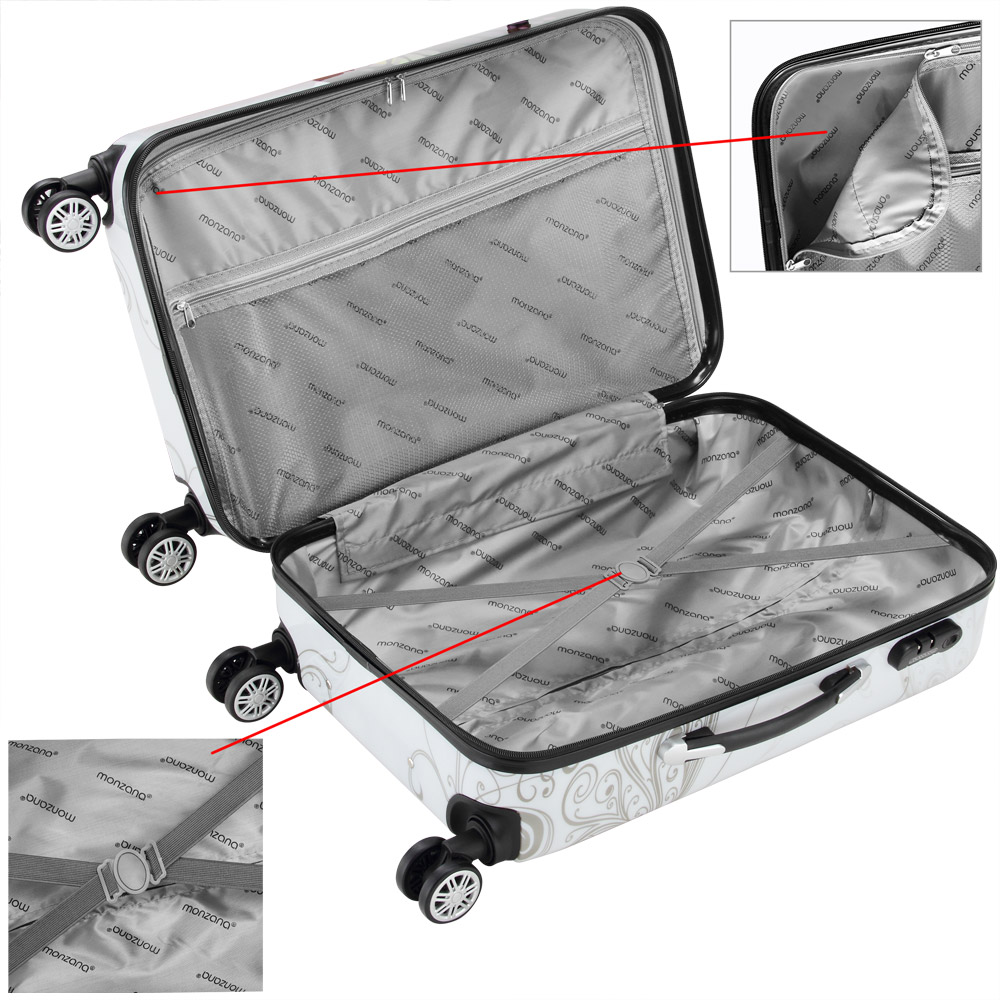 Hartschalenkoffer-Set Butterfly 3-tlg Polycarbonat