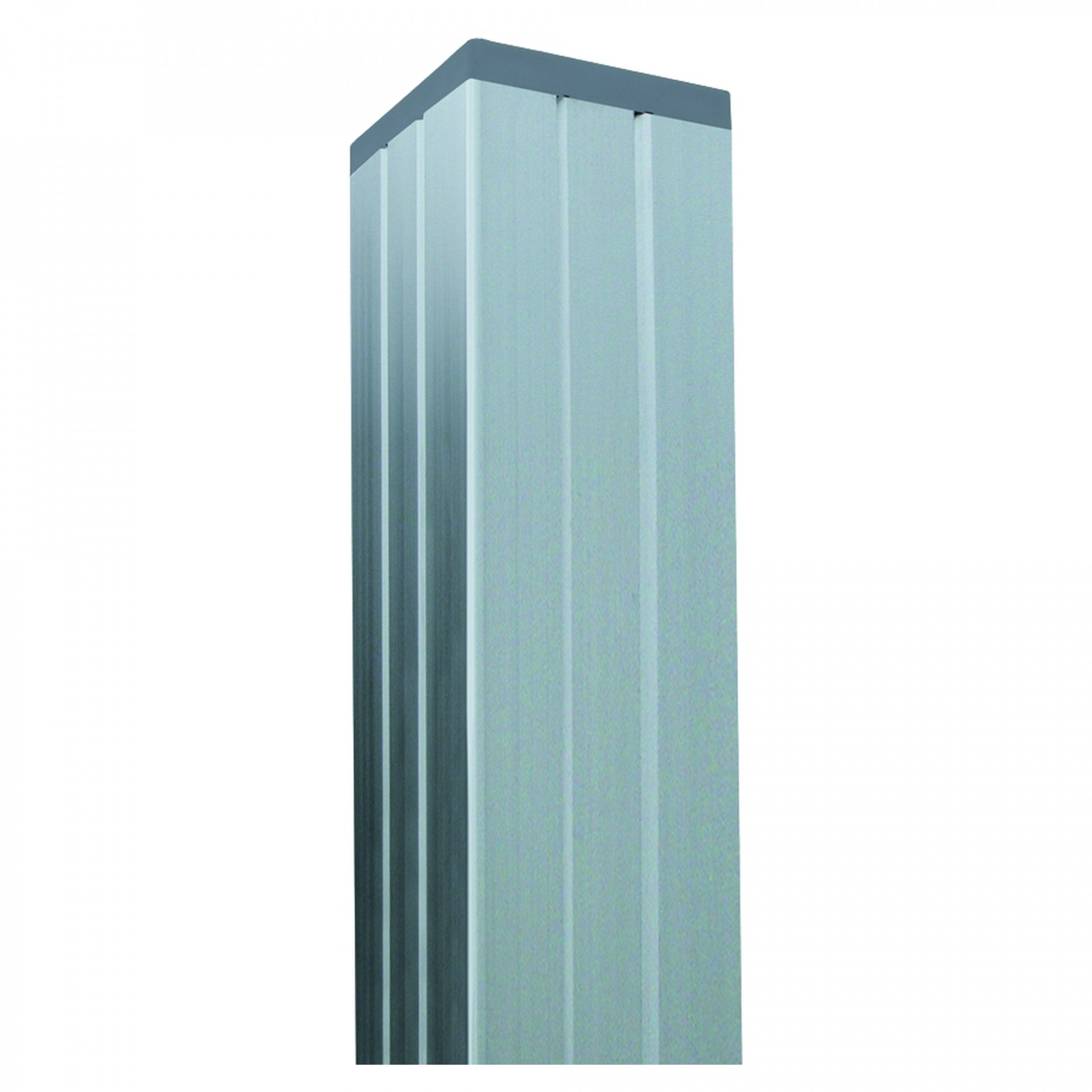 Aluminium-Pfosten für Steckzaunserien, SILBER, 68 x 68 x 2400 mm, #NO40