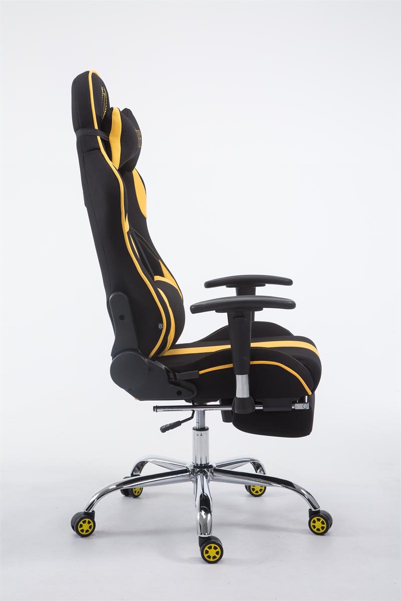 Racing Bürostuhl Limit V2 Stoff mit Fußablage, schwarz/gelb