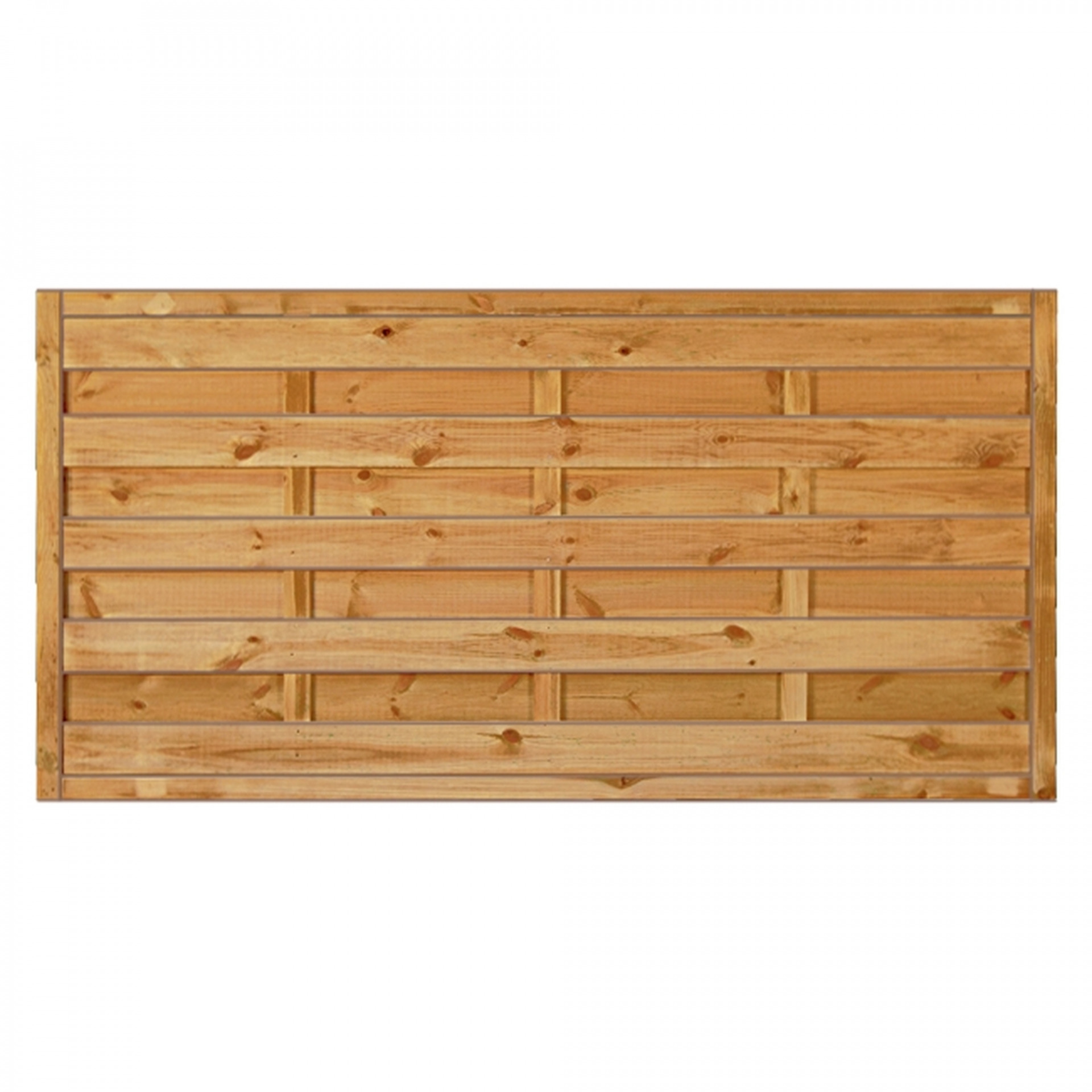Maxi-Massiv-Zaun 180 x 90 cm, Rahmen 45/45 mm, kdi grün, Lamellen geriffelt & geschraubt