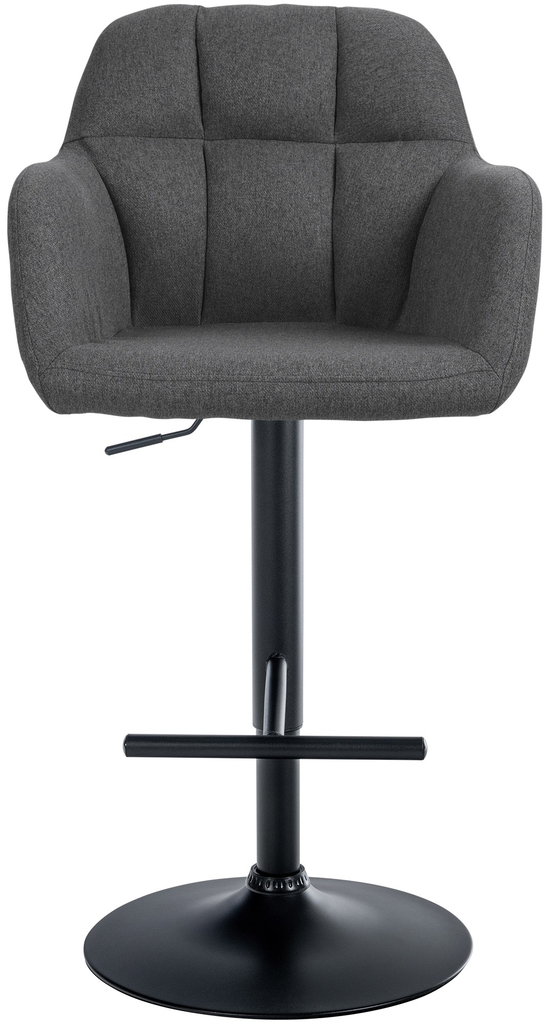 Barhocker Natoma Stoff schwarz, dunkelgrau