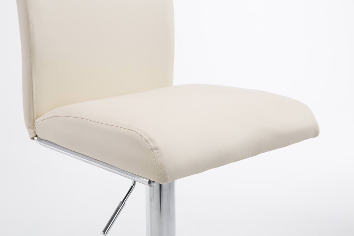 2er Set Barhocker Köln Kunstleder chrom, creme
