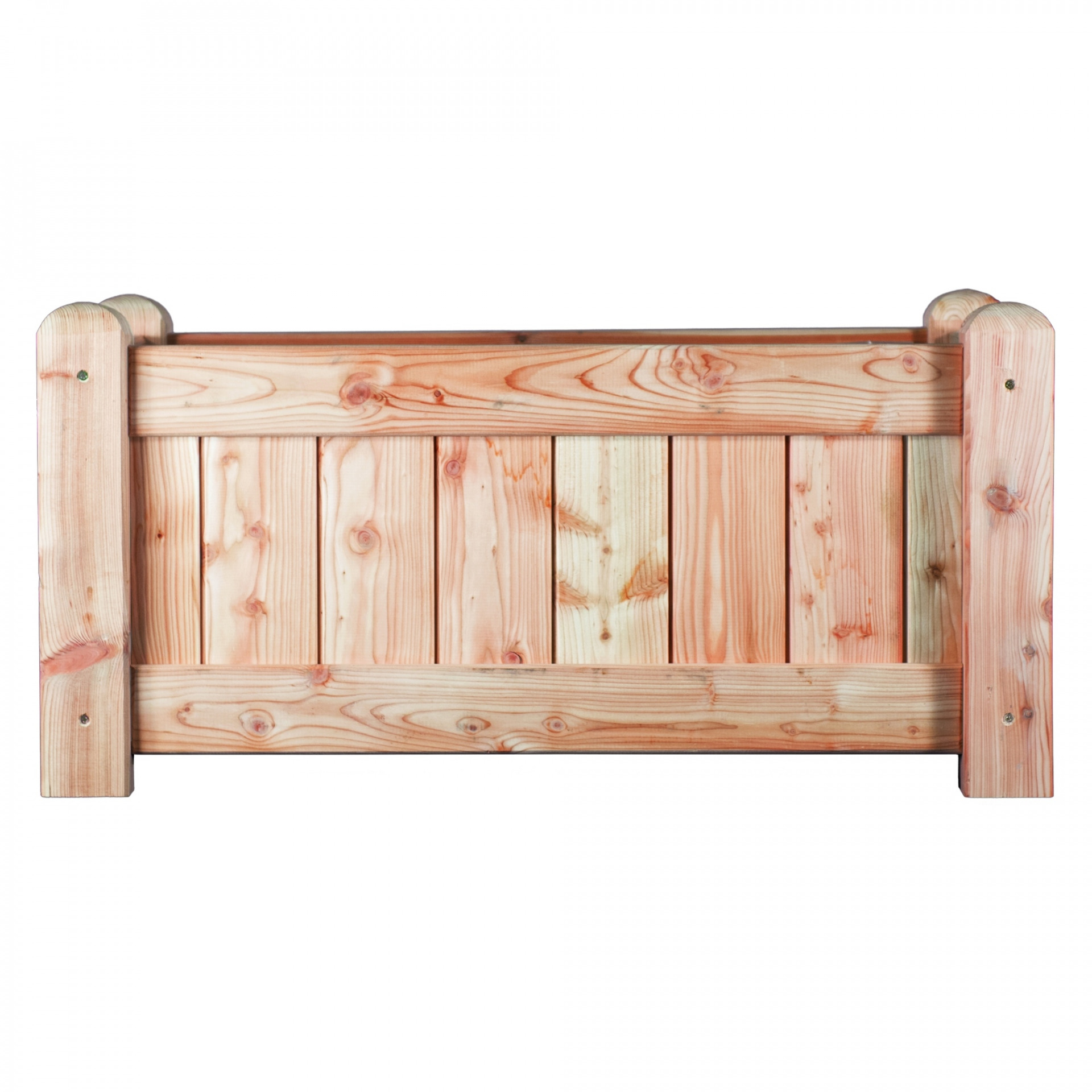 GÖTEBORG Blumenkübel Lärche, B 100 x T 50 x H 50 cm, V2A verschraubt, Pfosten 88/88 mm, Bretter 18/78 mm