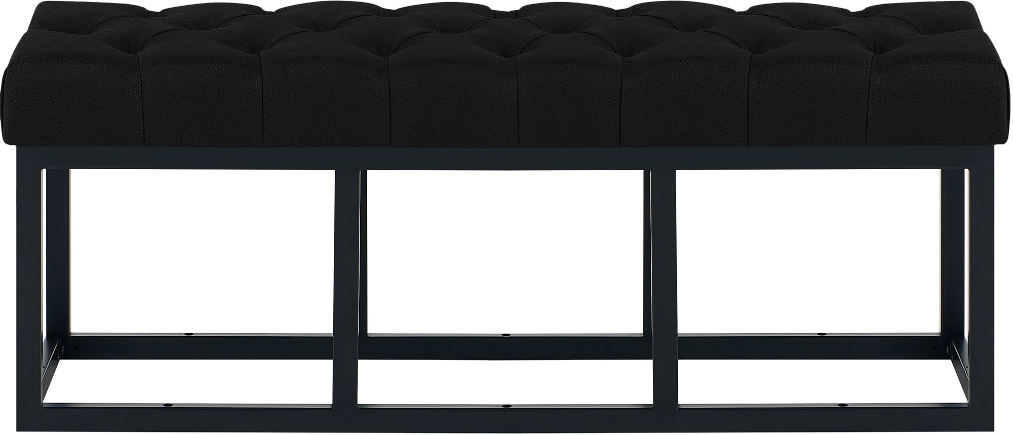 Sitzbank Amun Stoff Schwarz 120 cm, schwarz