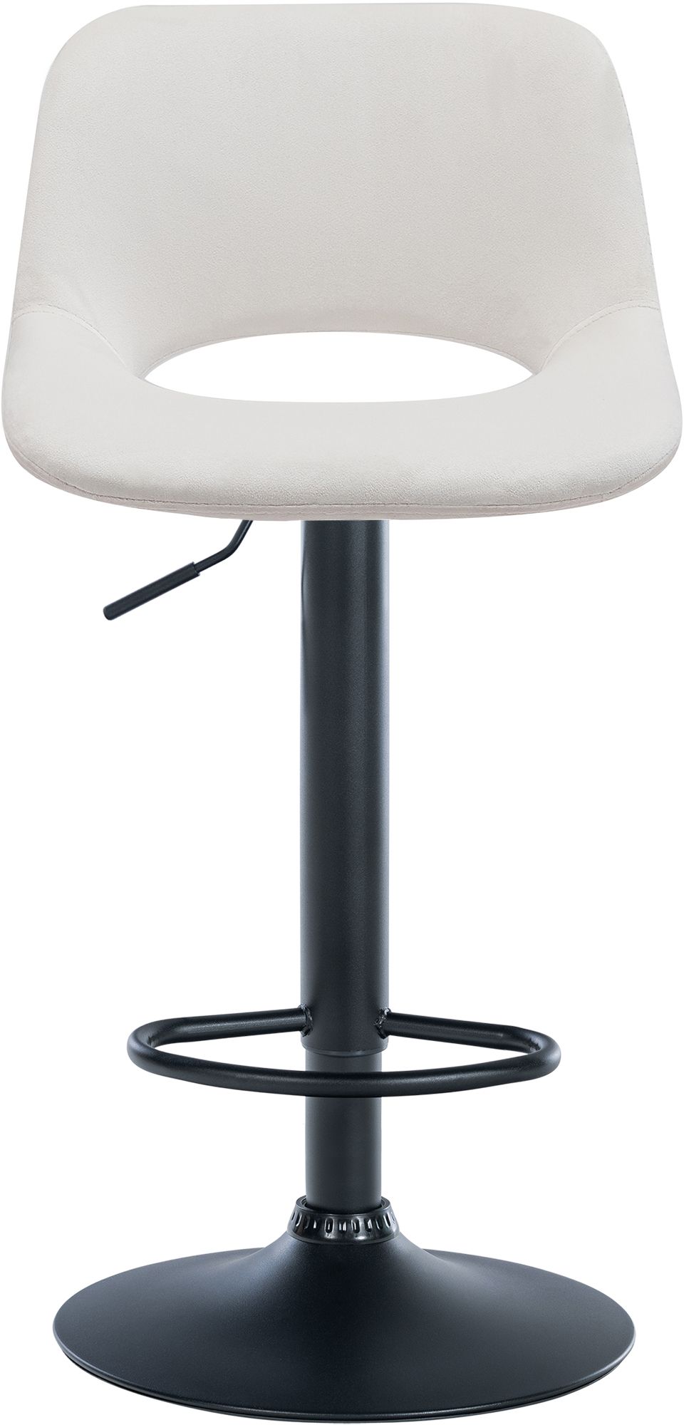 Barhocker Camden Samt schwarz, creme