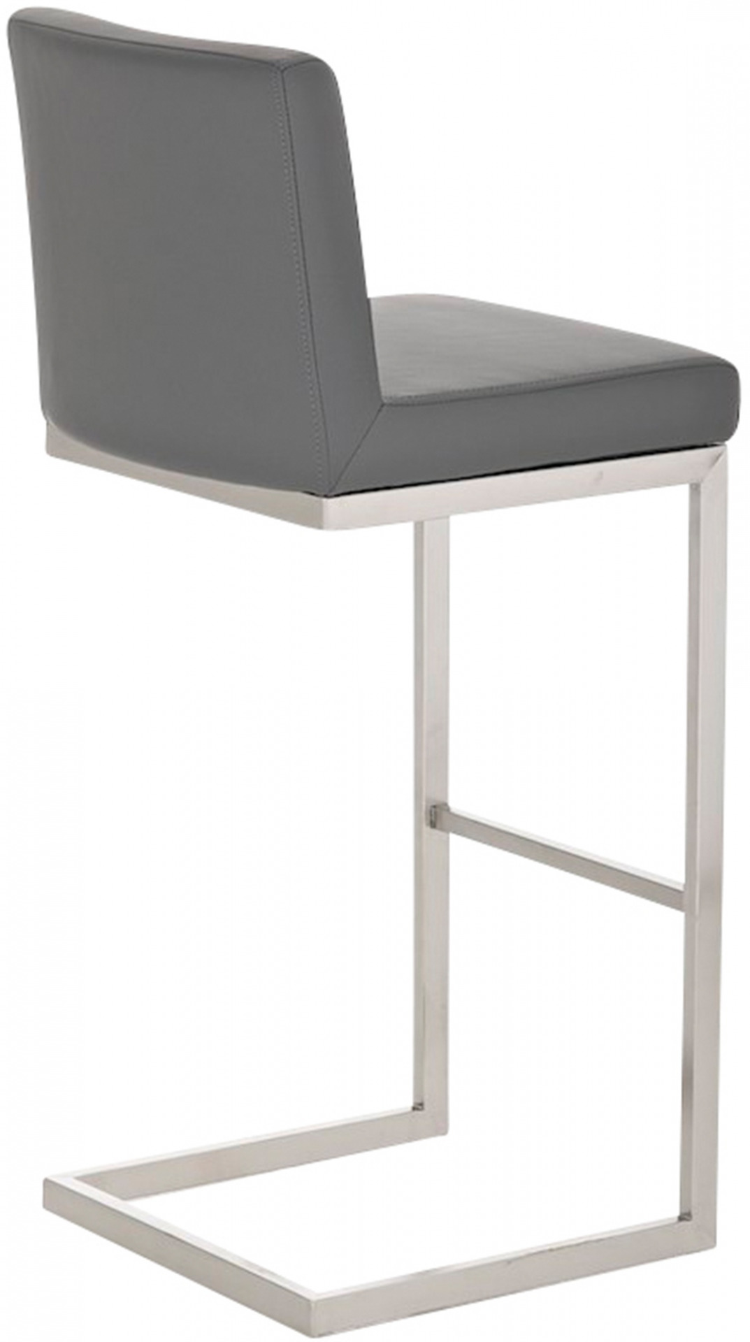 2er Set Barhocker Paros Kunstleder, grau