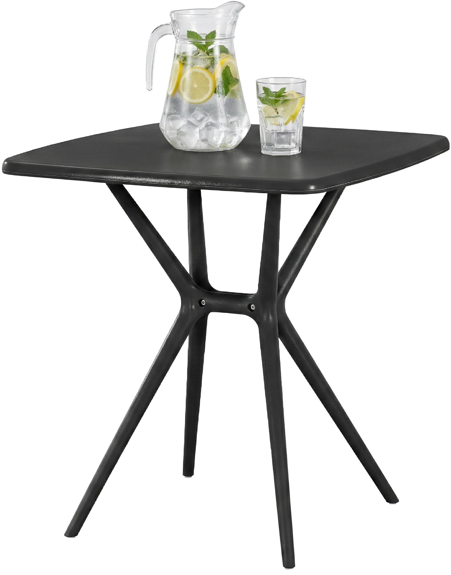 Tisch Becky eckig 72 x 72 cm, schwarz