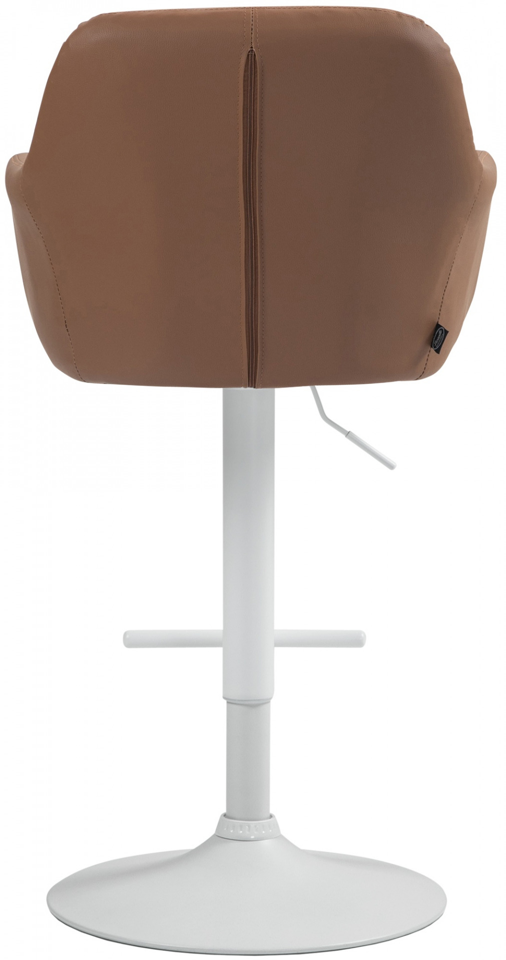 Barhocker Natoma Kunstleder weiß, hellbraun
