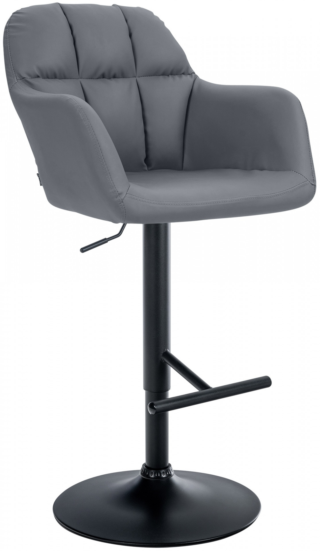 Barhocker Natoma Kunstleder schwarz, grau