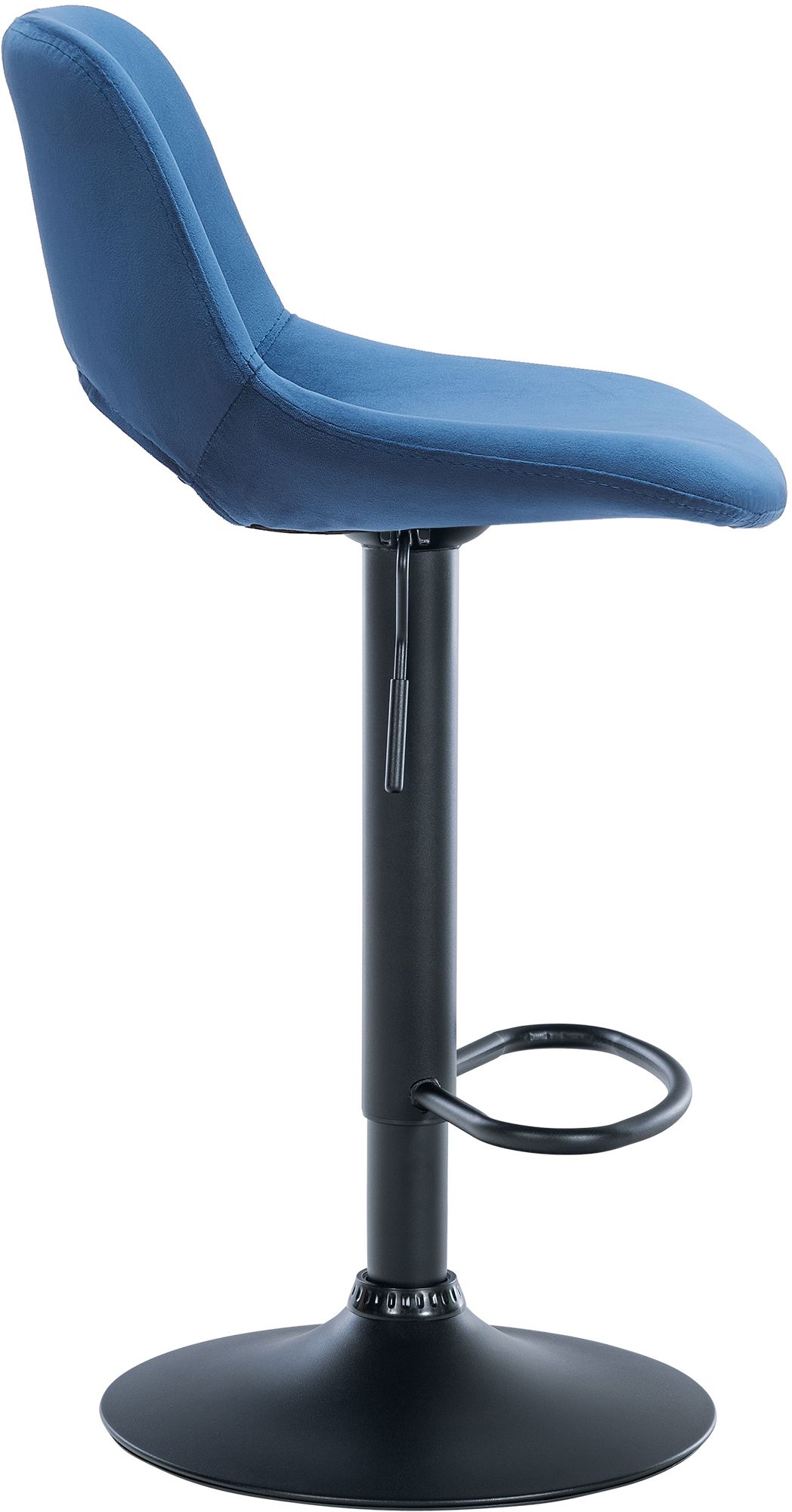 2er Set Barhocker Camden Samt schwarz, blau
