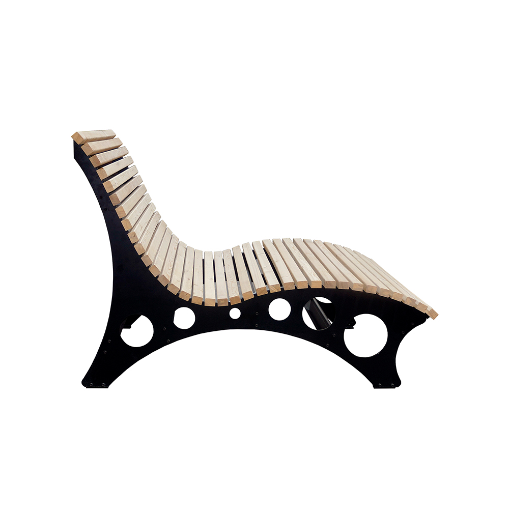 Wellenholzliege / Waldsofa TAIGA - 120 cm