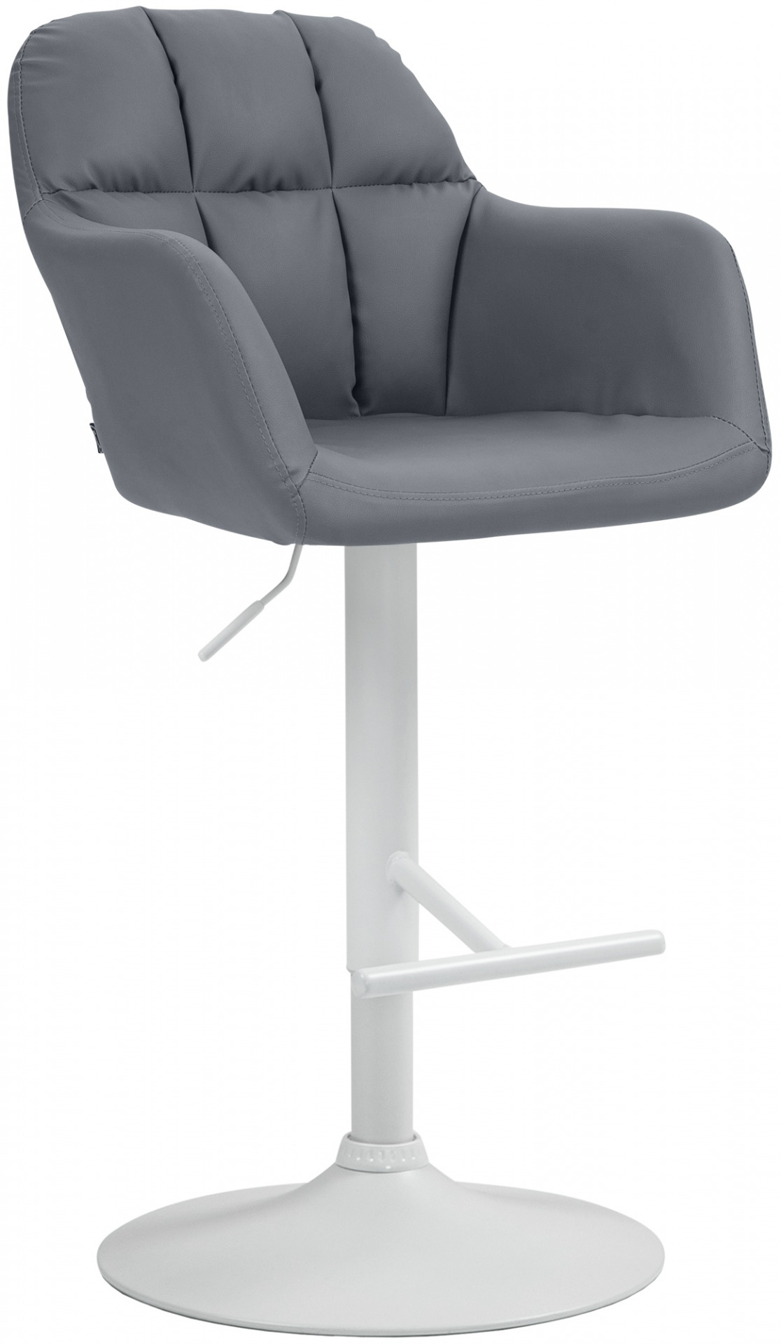 Barhocker Natoma Kunstleder weiß, grau