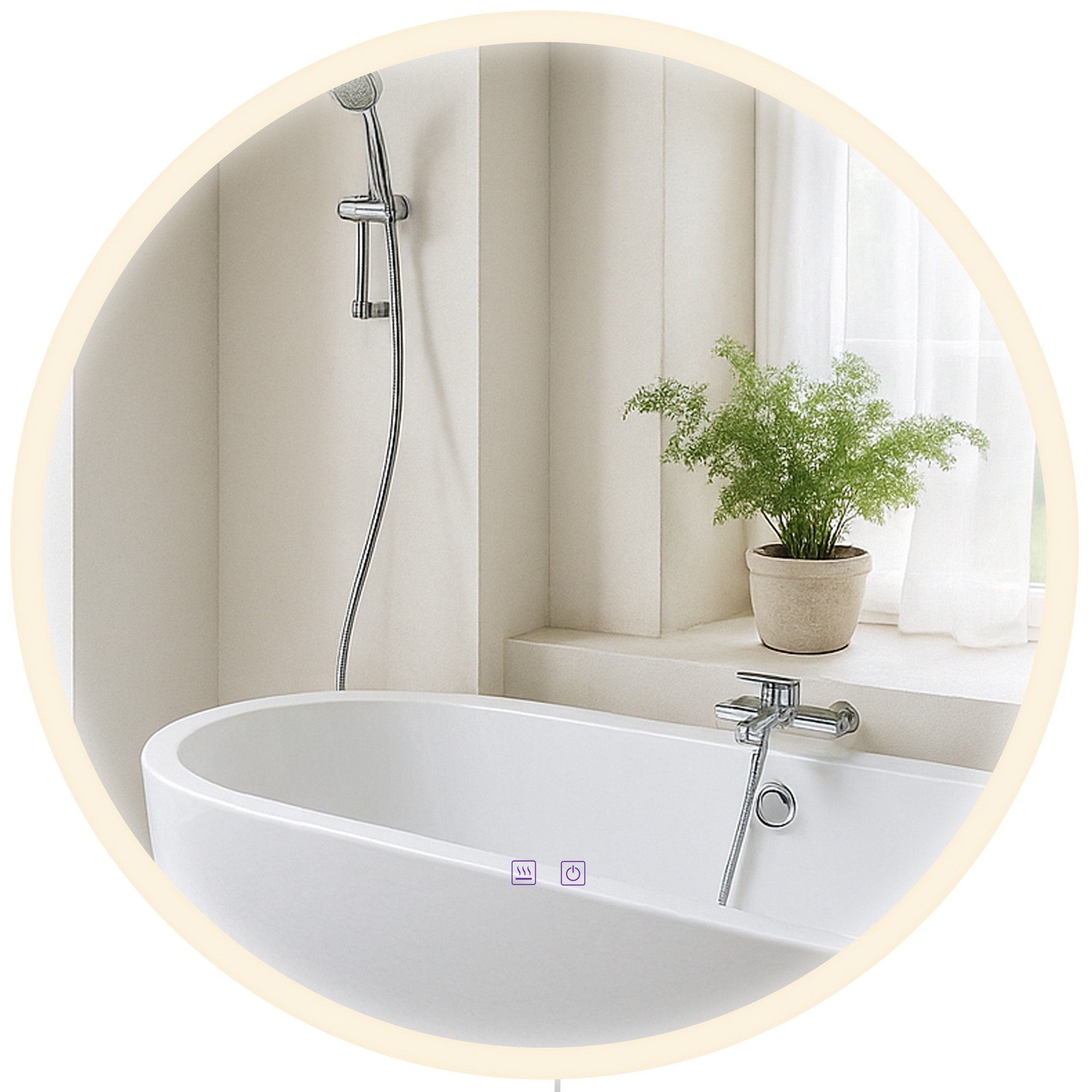 Badspiegel Laconia 70 ohne Bluetooth, klarglas