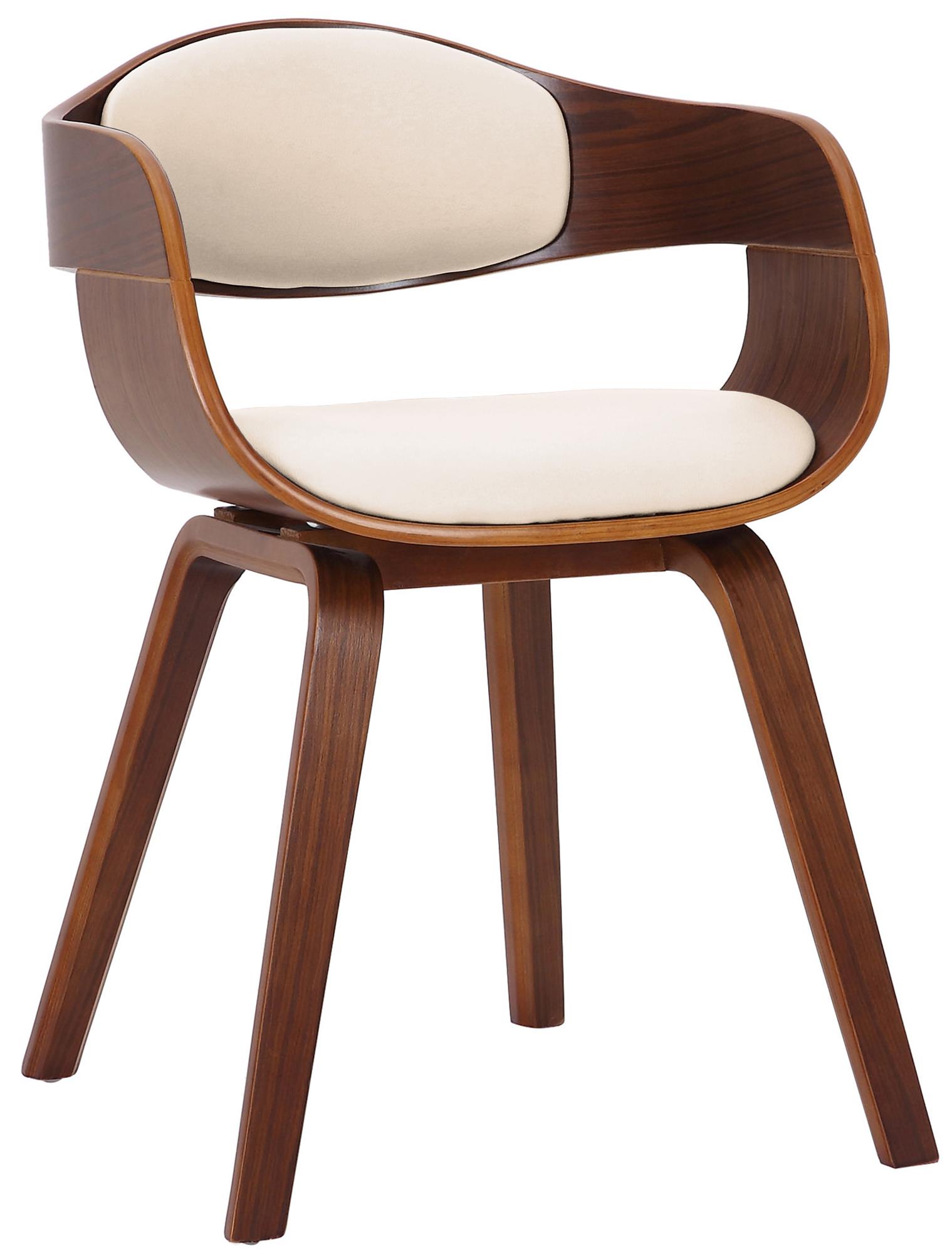 Besucherstuhl Kingston, walnuss/creme