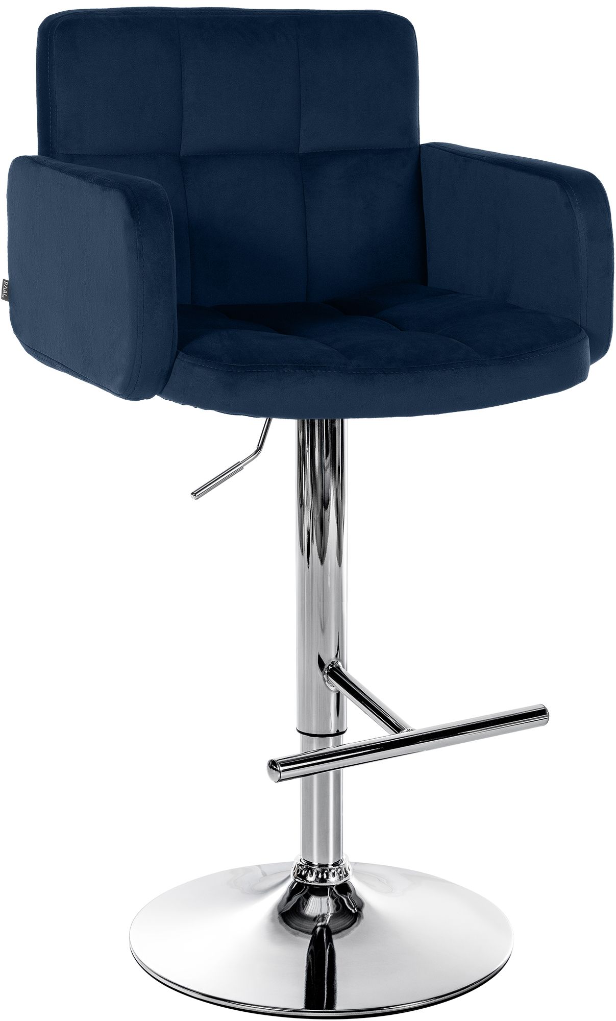 Barhocker Los Angeles Samt chrom, blau