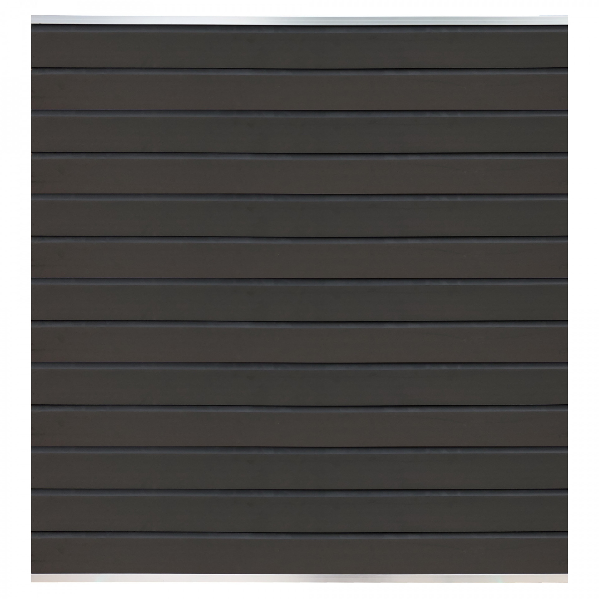 WOLLBACH-Serie, WPC-Steckzaun-Set, ca. 175 x 180 cm, ANTHRAZIT, inkl. Start & Abschluss silber