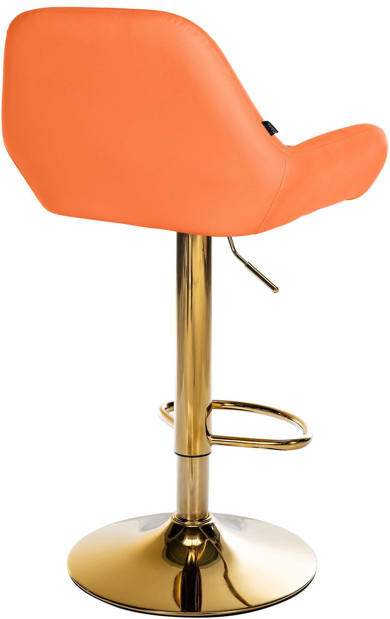 2er Set Barhocker Braga Gold Kunstleder, orange