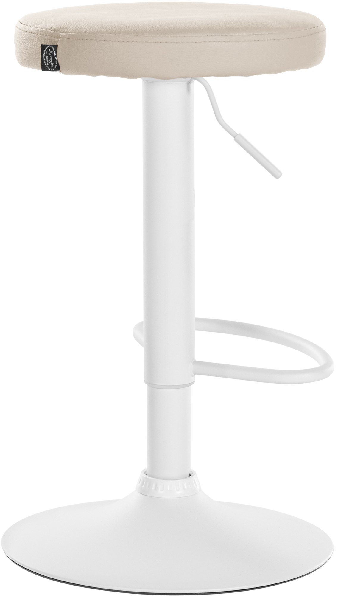 Barhocker Ponte Kunstleder weiß, creme