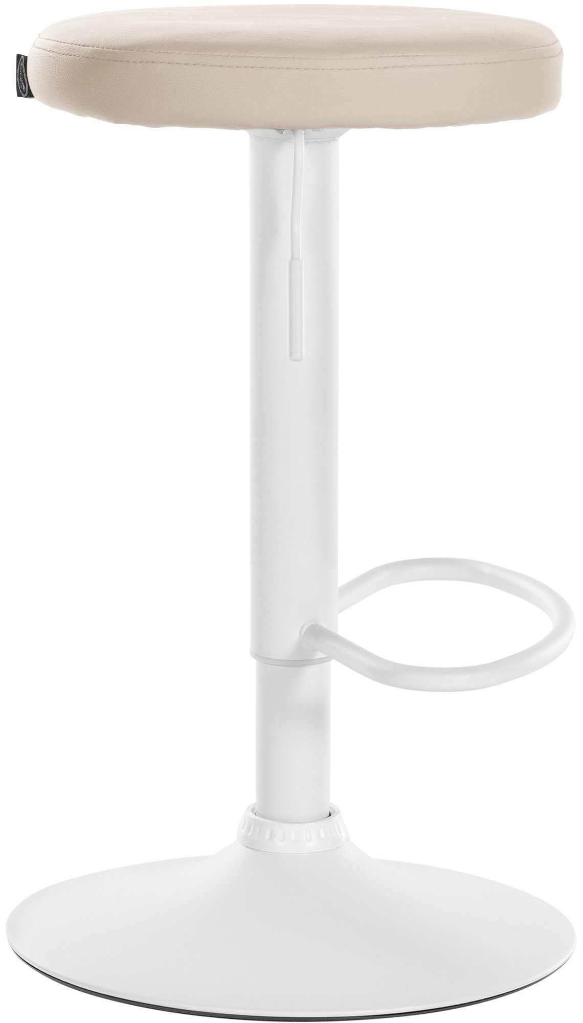 2er Set Barhocker Ponte Kunstleder weiß, creme
