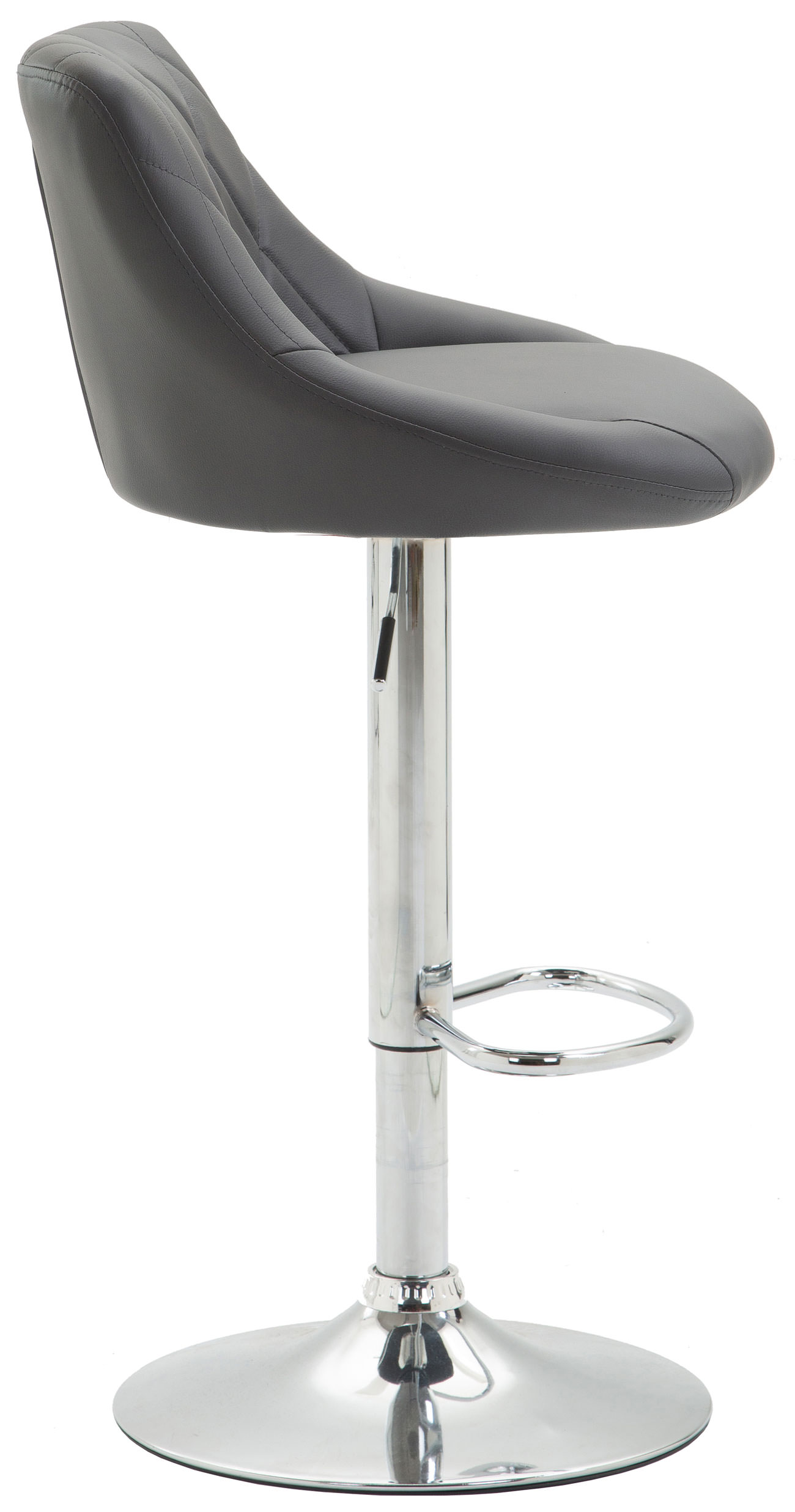 2er Set Barhocker Lazio Kunstleder C, grau
