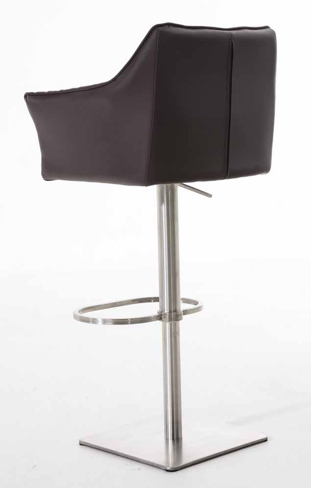 2er Set Barhocker Damaso Kunstleder edelstahl, braun