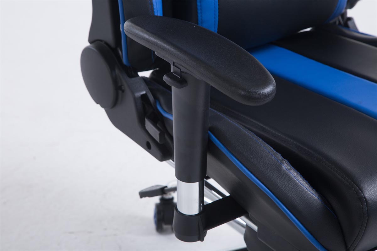 Racing Bürostuhl Limit mit Fußablage, schwarz/blau
