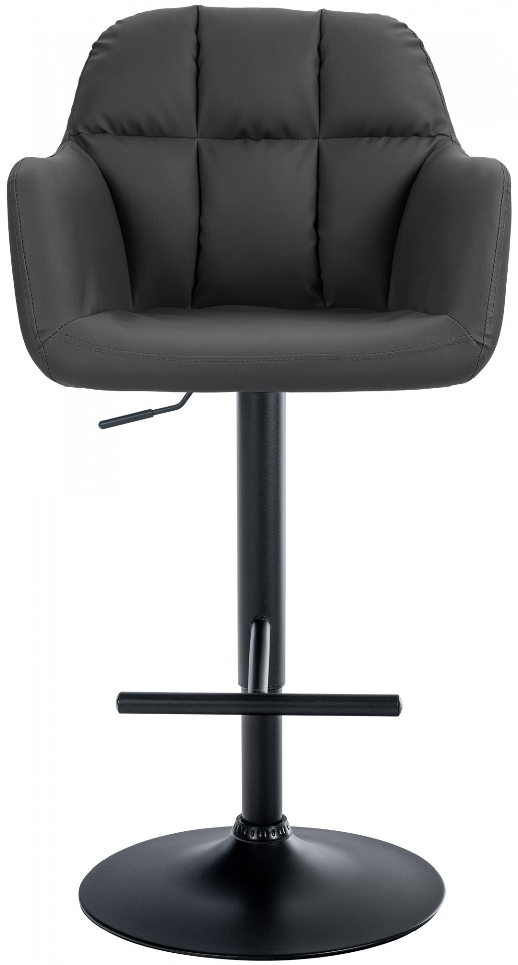 Barhocker Natoma Kunstleder schwarz, schwarz