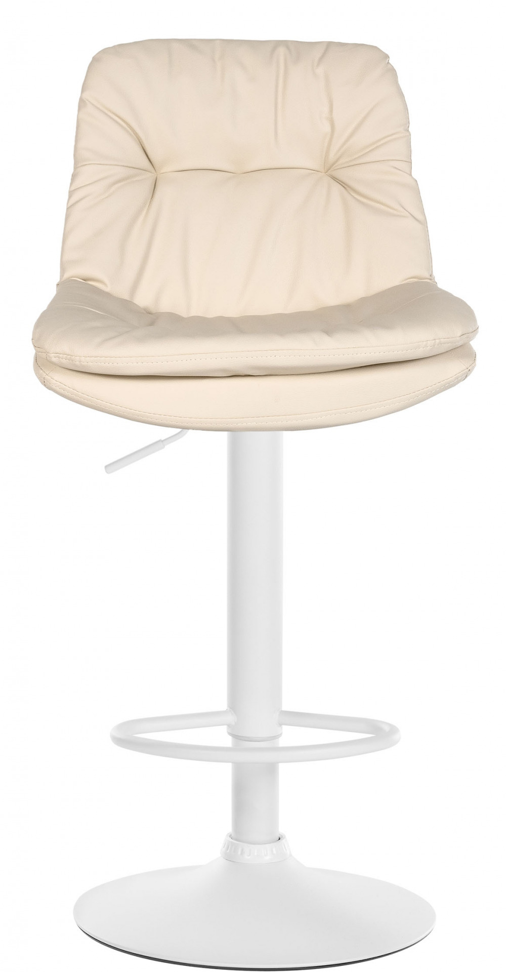 Barhocker Laurel Kunstleder weiß, creme