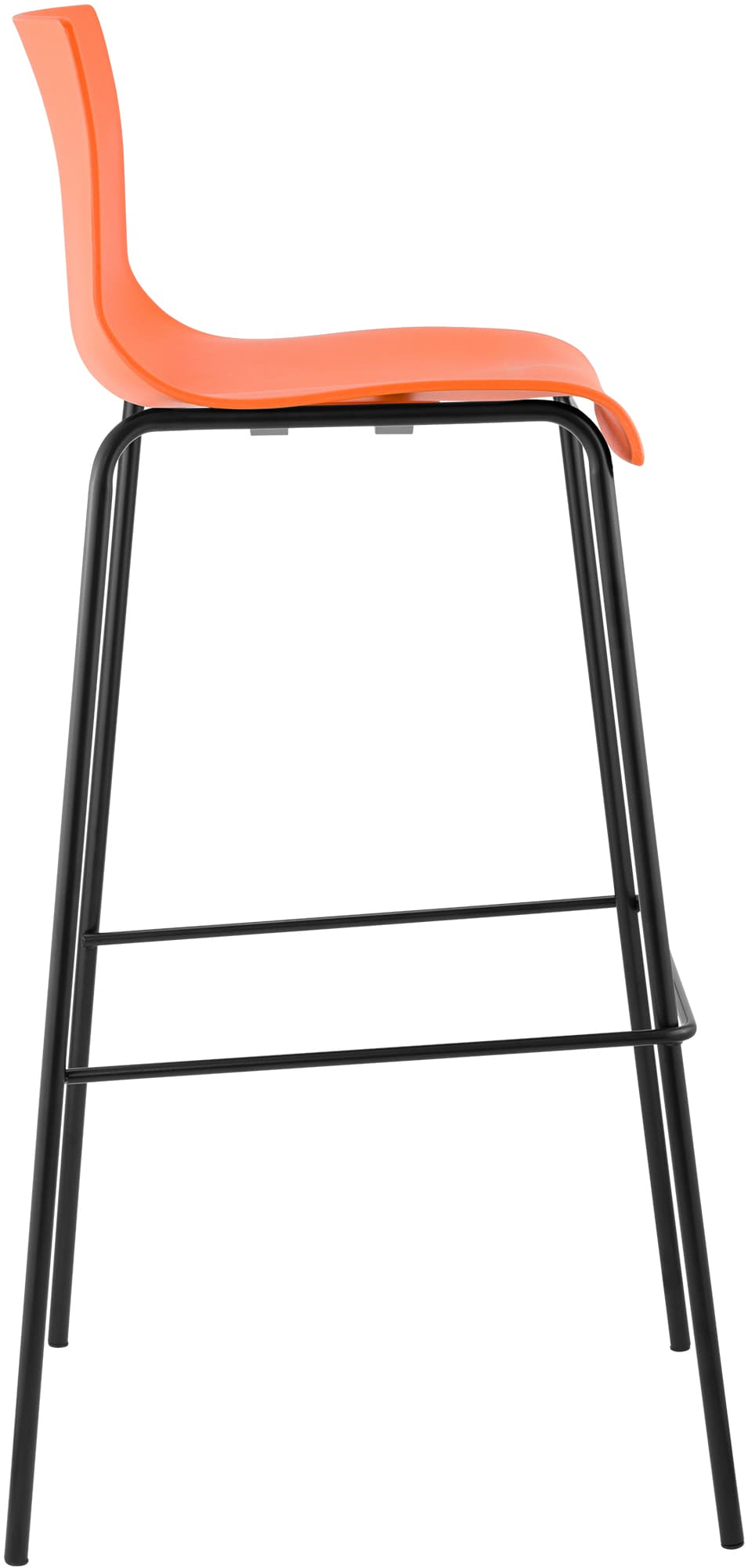 Barhocker Hoover 4-Fuß Gestell schwarz, orange