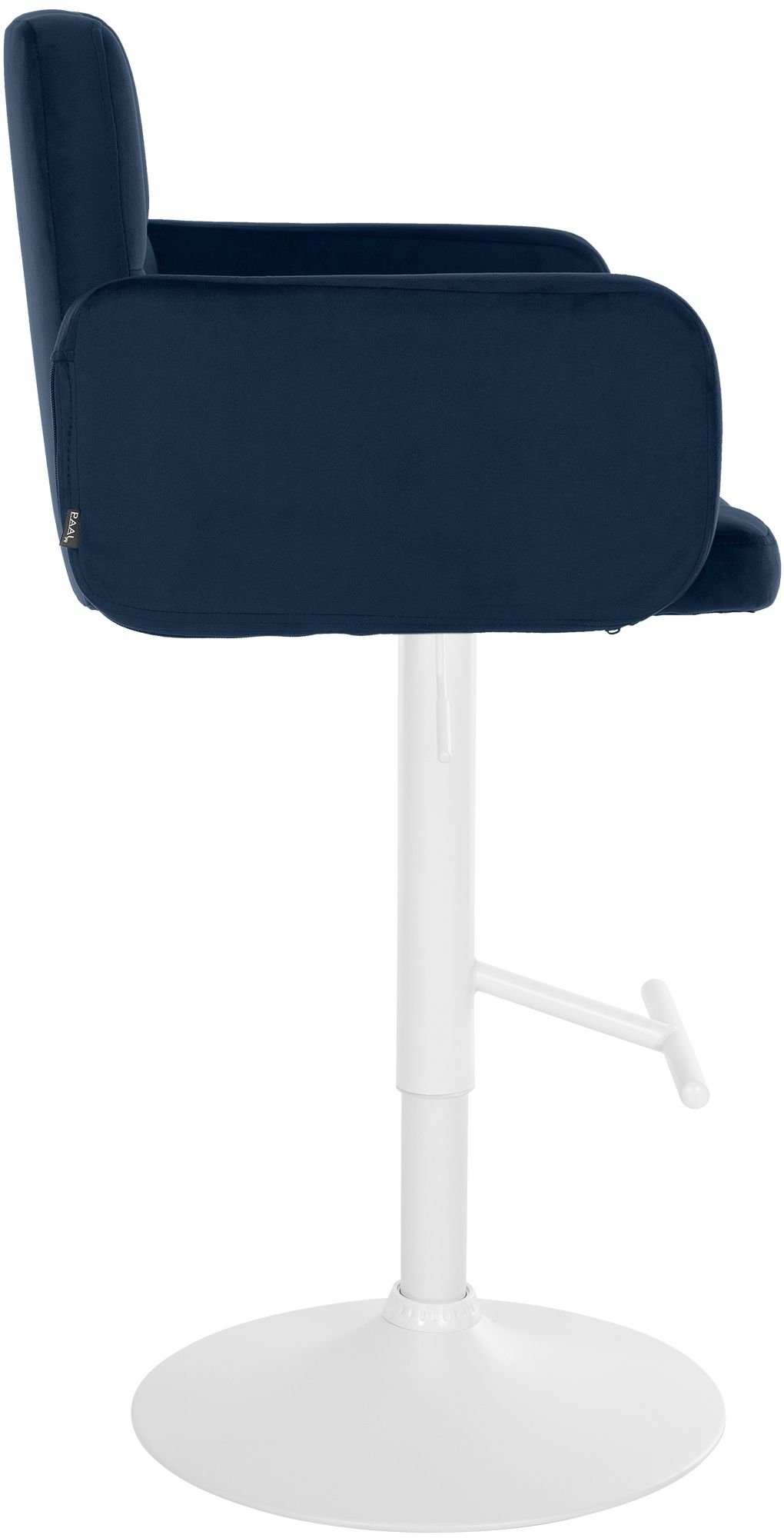 2er Set Barhocker Los Angeles Samt weiß, blau