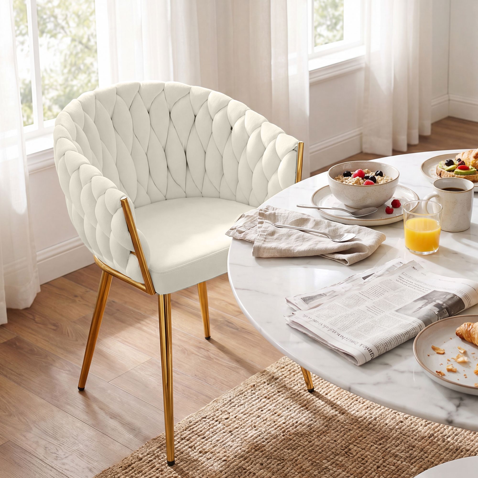 Esszimmerstuhl Molise gold, creme
