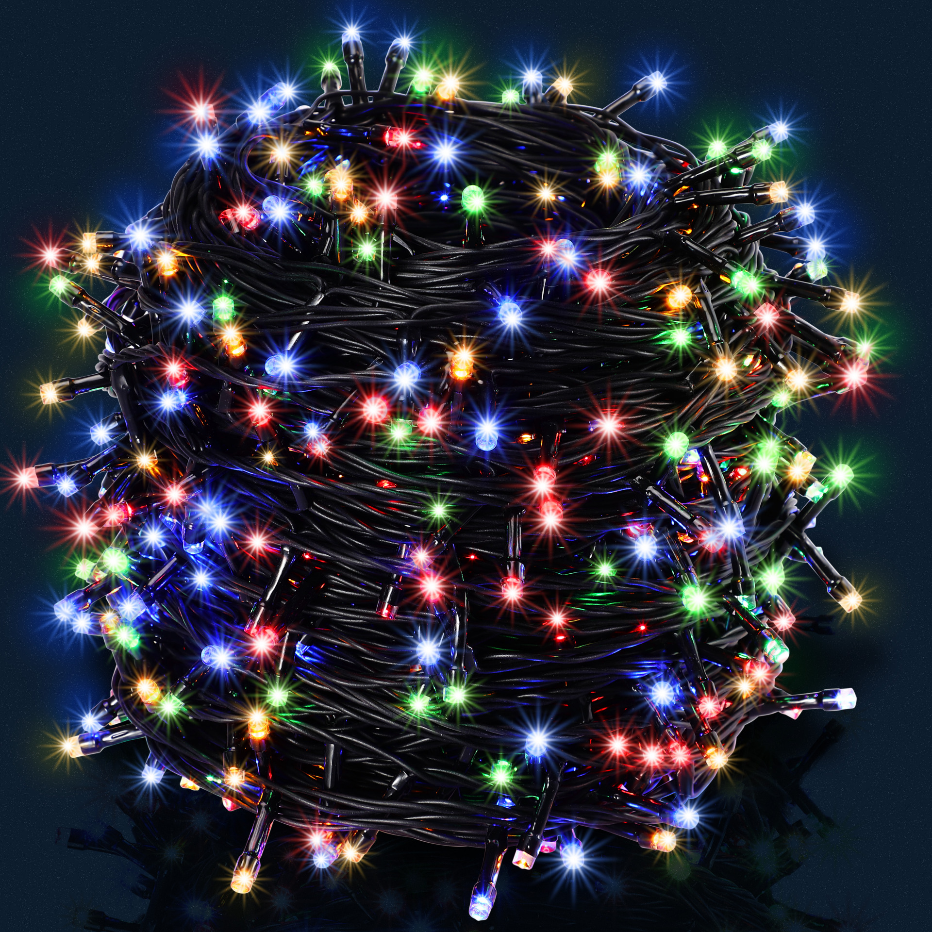 Lichterkette Weihnachten Bunt 60m