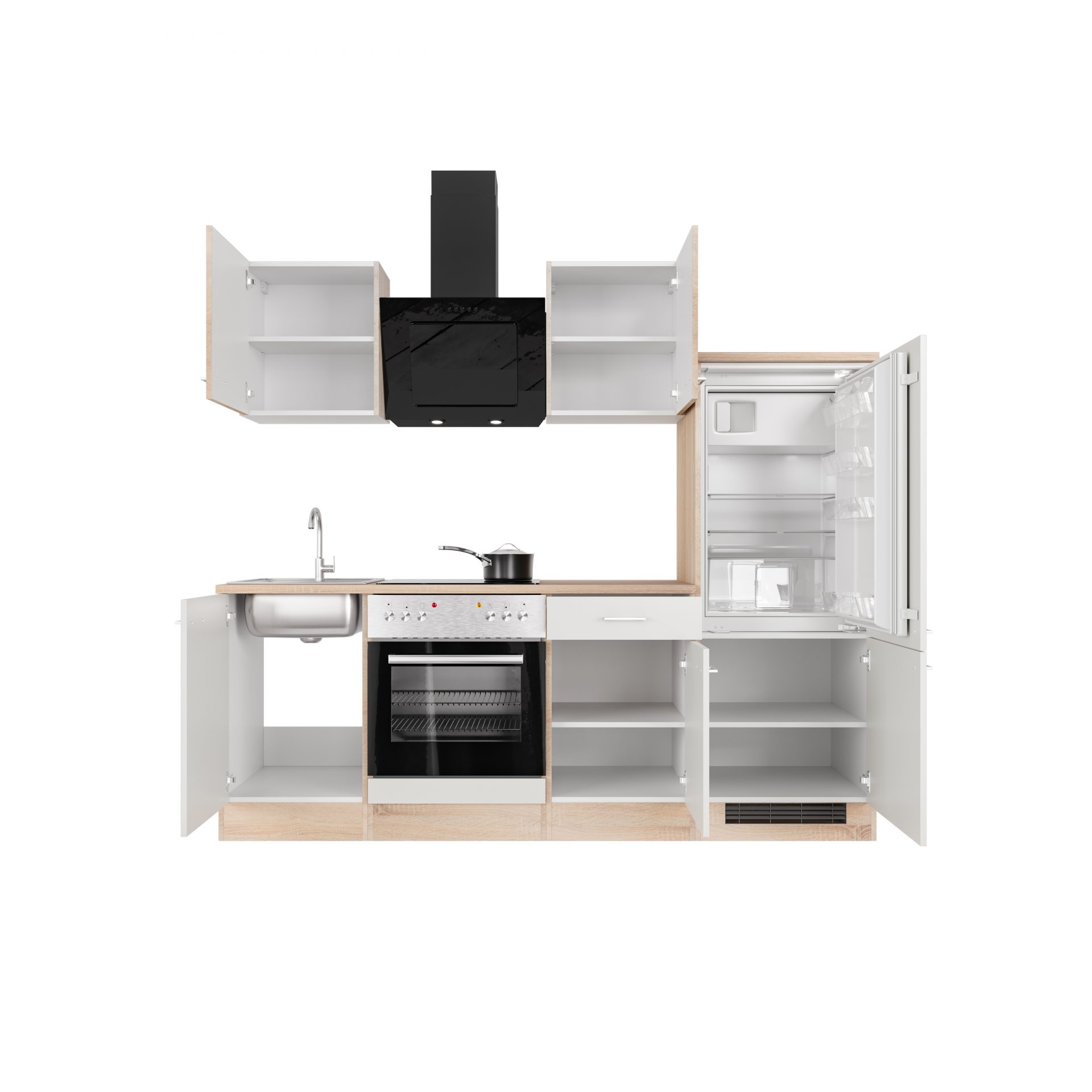 Küchenzeile SAMOA 220 cm mit E-Geräten