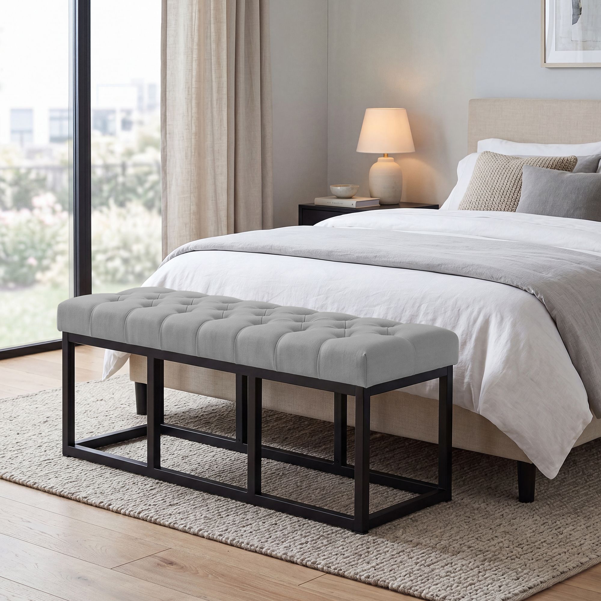 Sitzbank Amun Stoff B120, grau