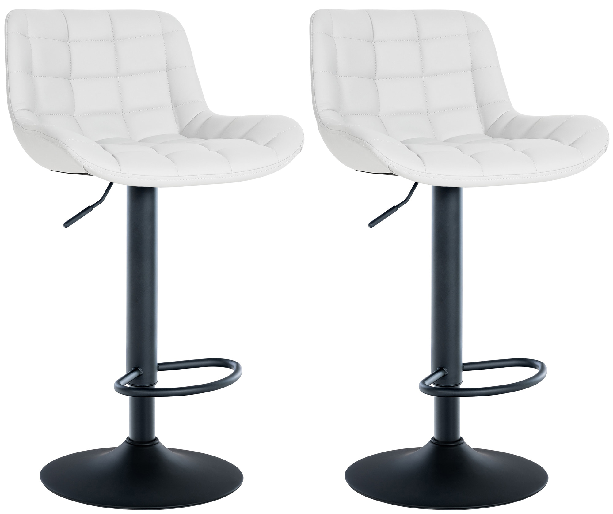 2er Set Barhocker Tover Kunstleder, weiß
