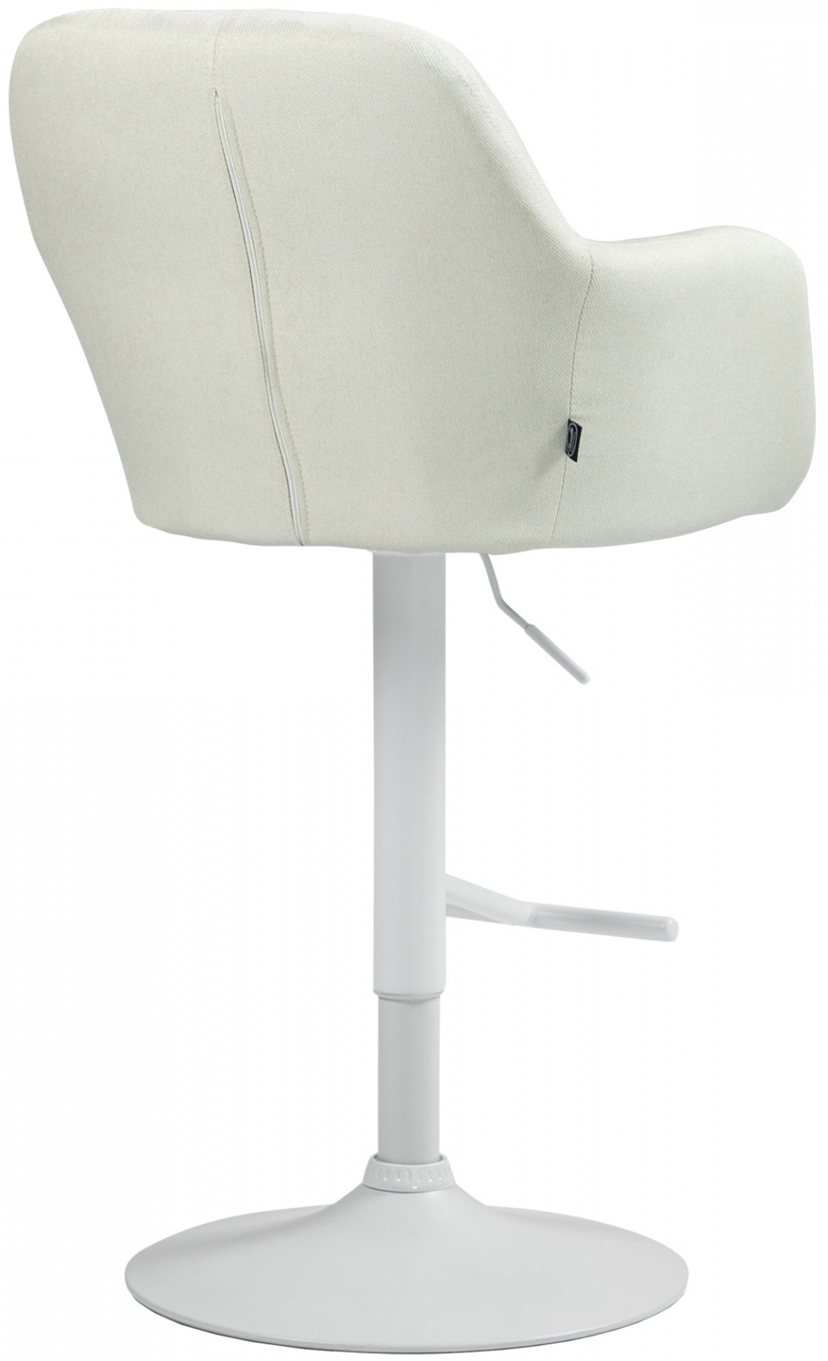 Barhocker Natoma Stoff weiß, creme