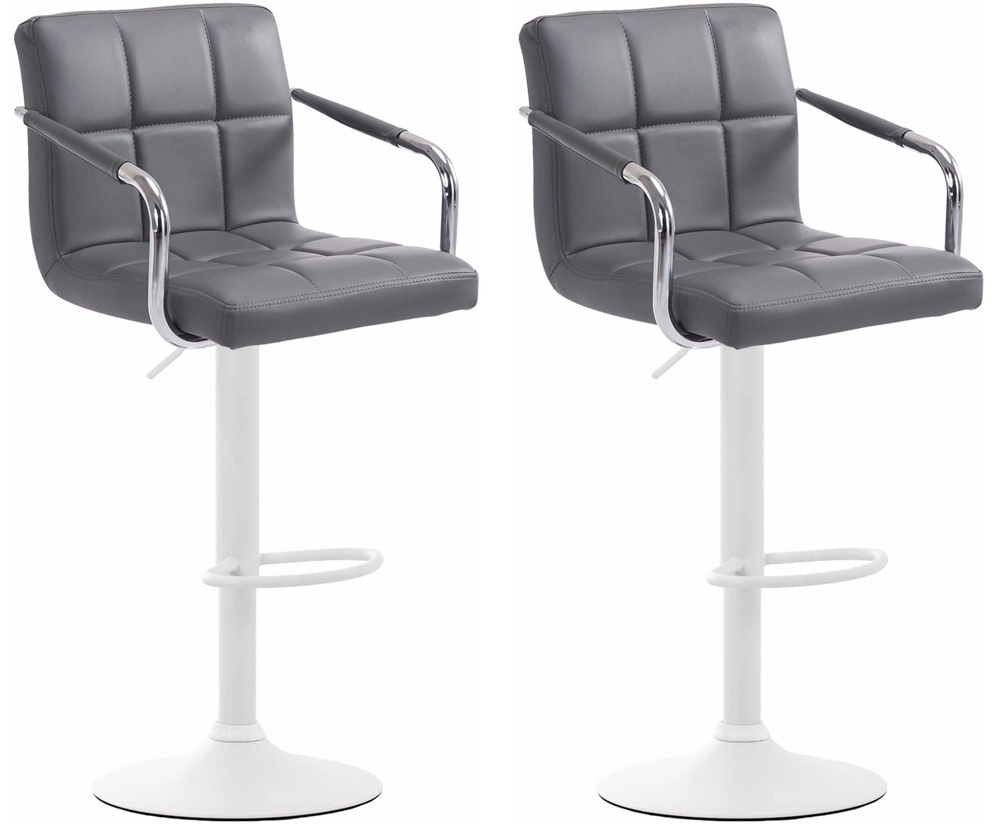 2er Set Barhocker Lucy V2 weiß, grau